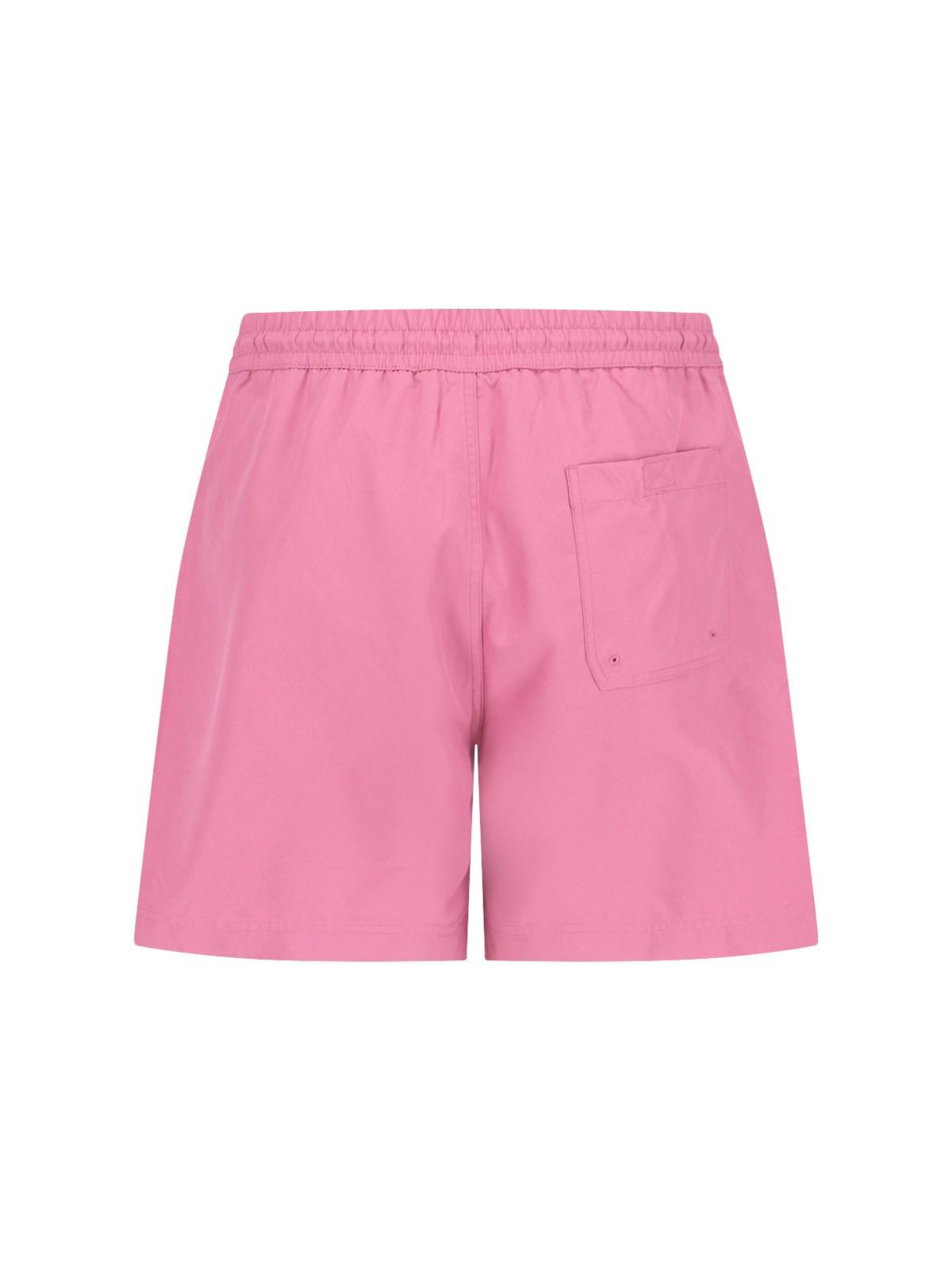Shop Carhartt Chase Swim Trunk Swim Shorts In Pink