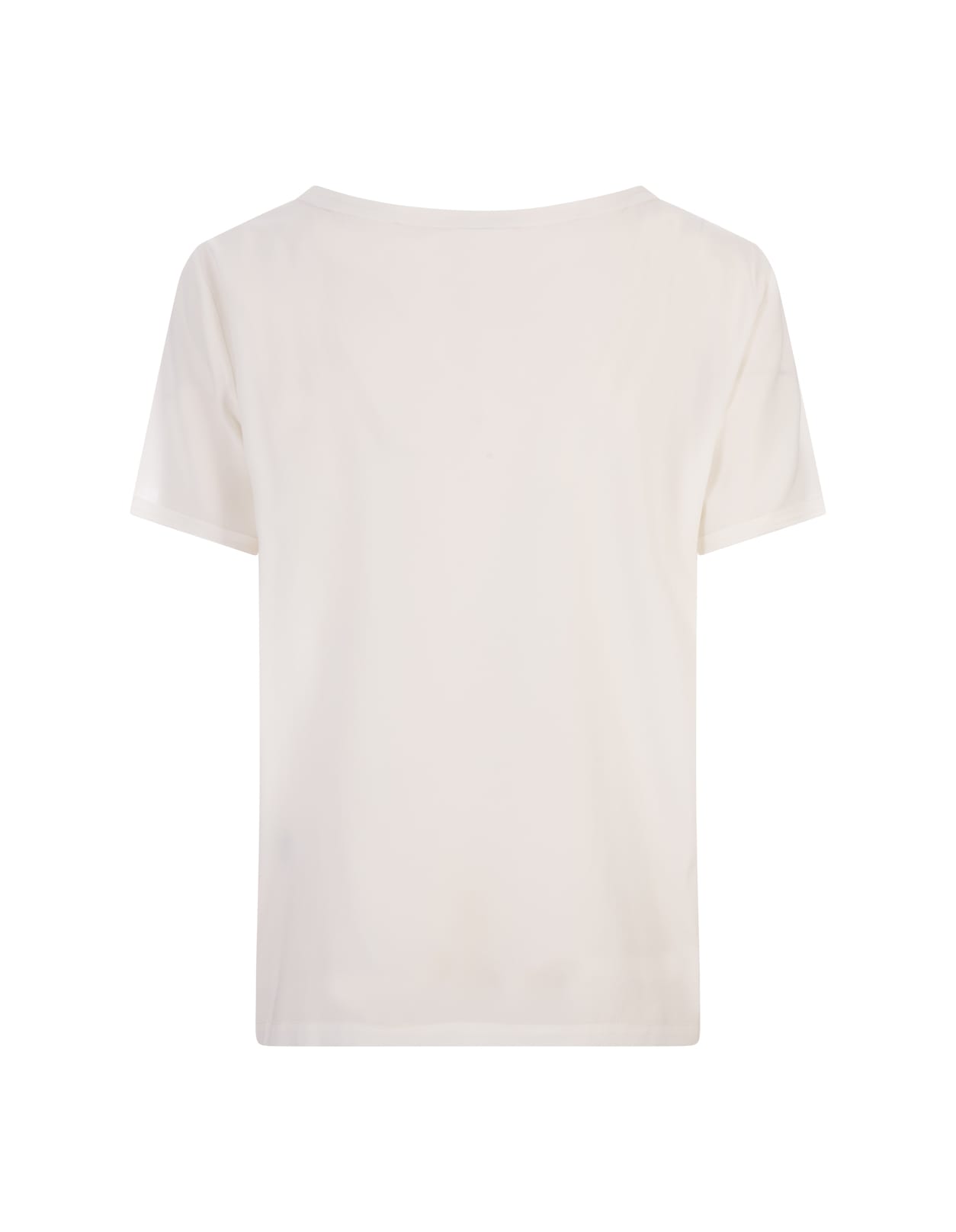 Shop Her Shirt White Opaque Silk T-shirt