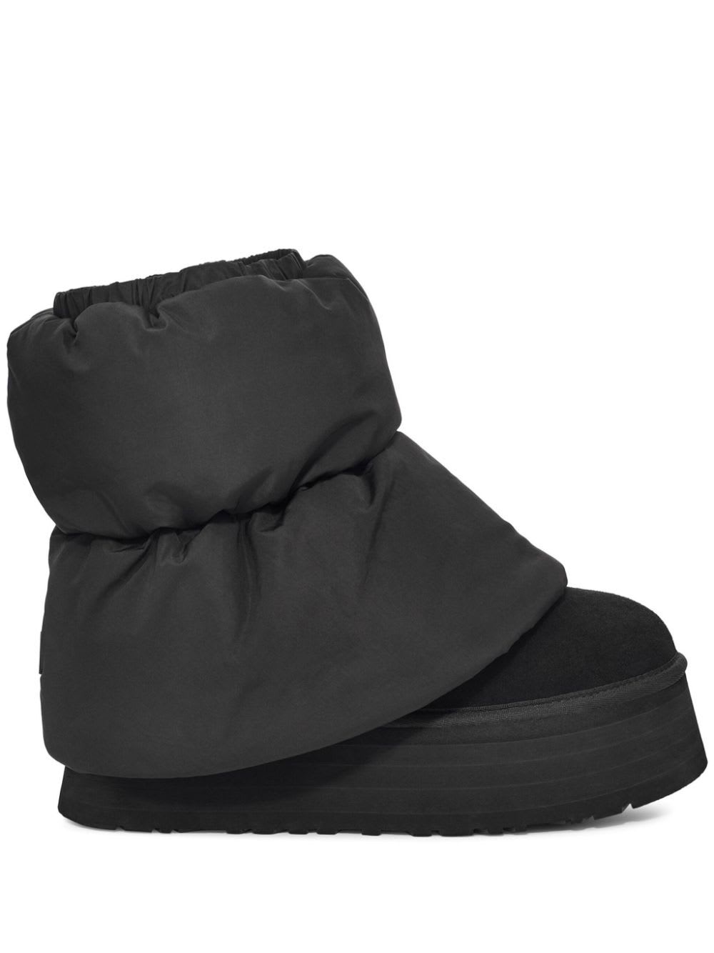 Shop Ugg Woman Classic Mini Dipper Puffer Boots In Bblc Black Black