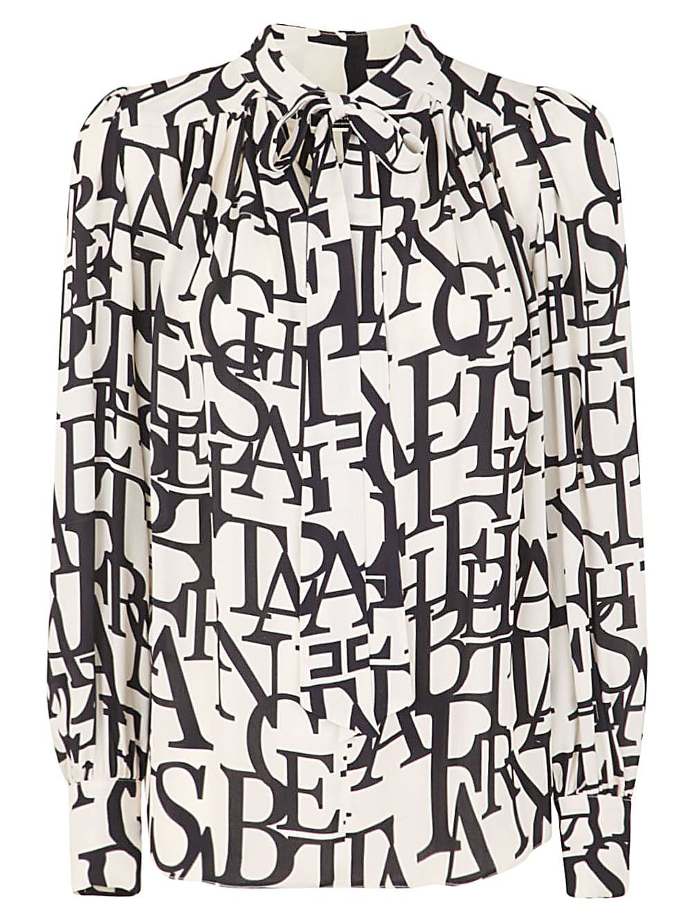 Elisabetta Franchi Long Sleeve Knotted Shirt With Lettering