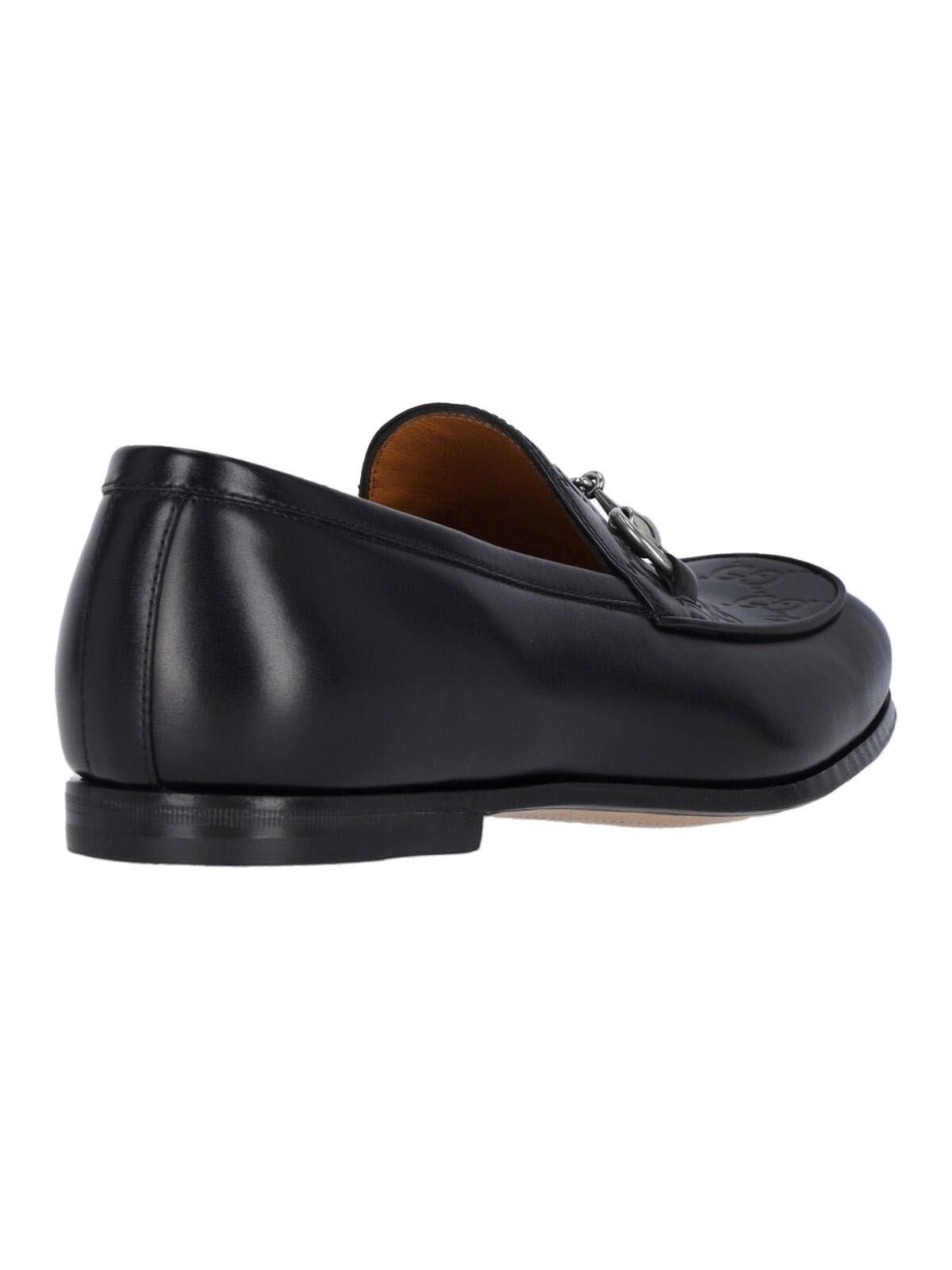 Gucci Horsebit Calf Hair Loafers In Black