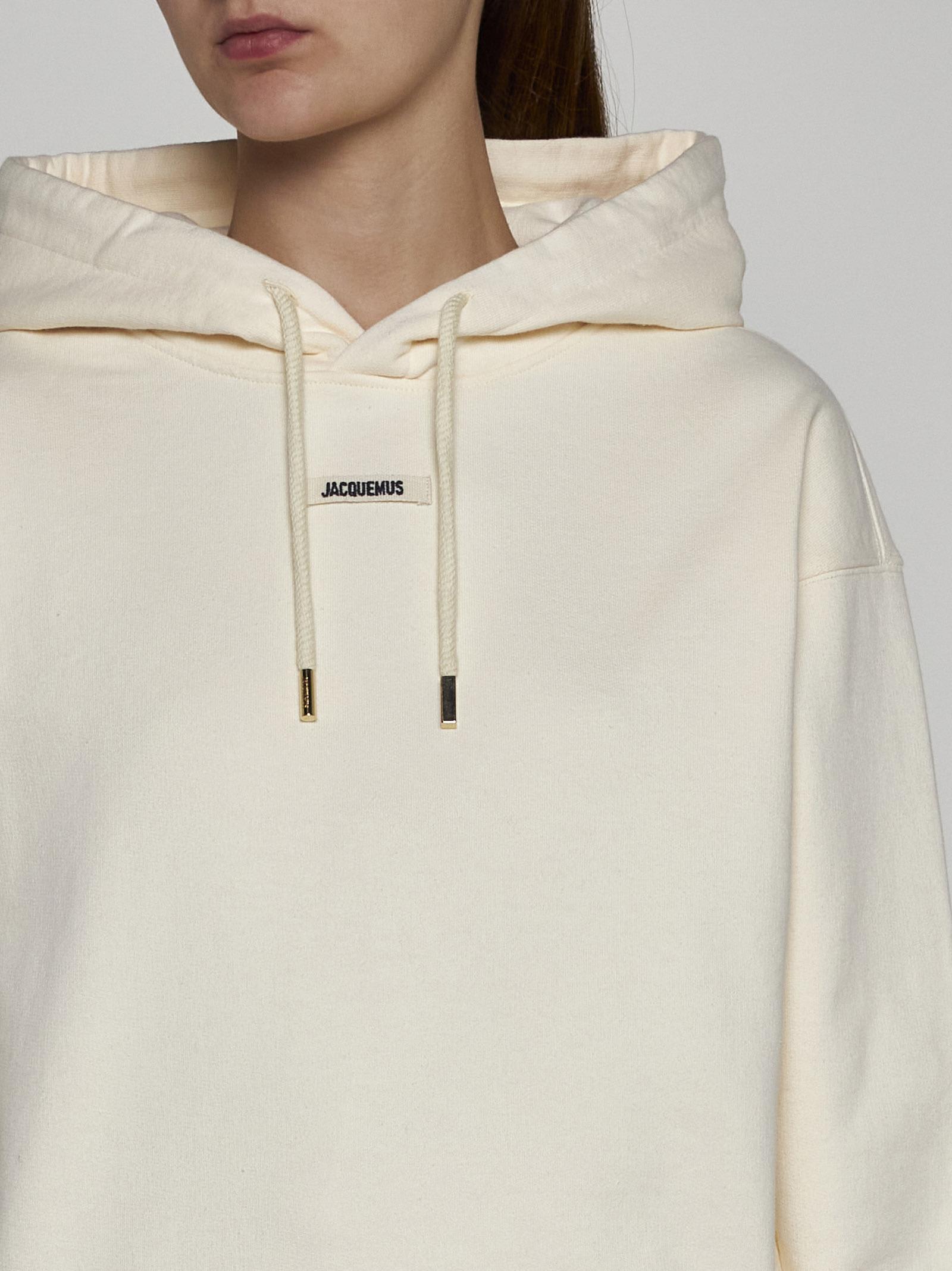 Shop Jacquemus Gros Grain Cotton Hoodie In Yellow