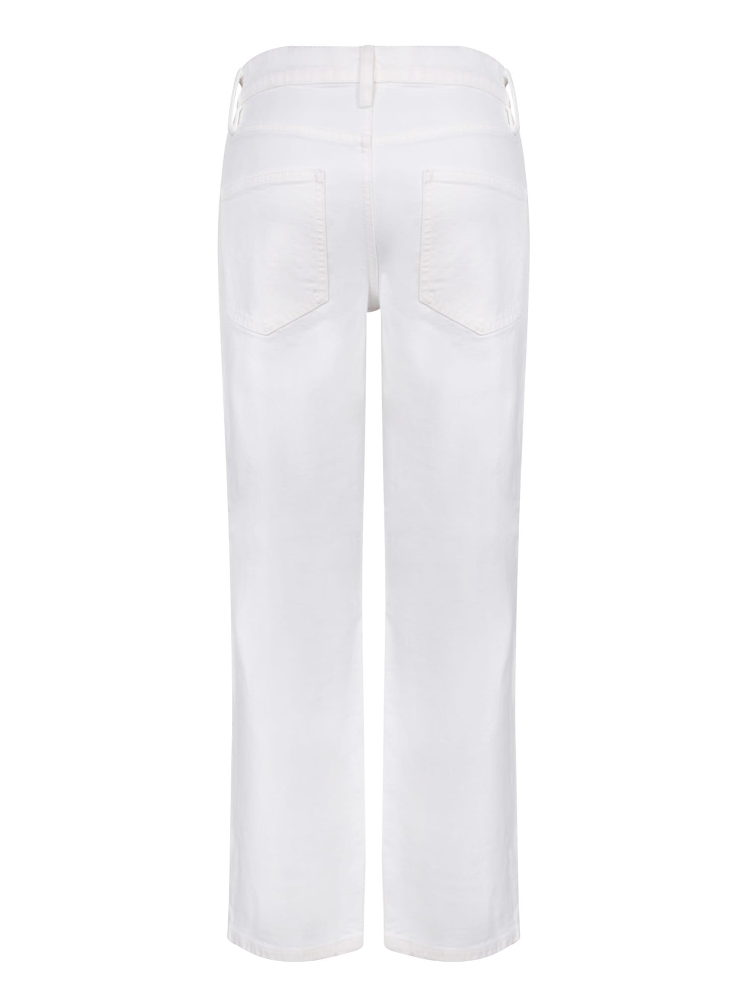 Shop Tory Burch White Denim Flare Jeans