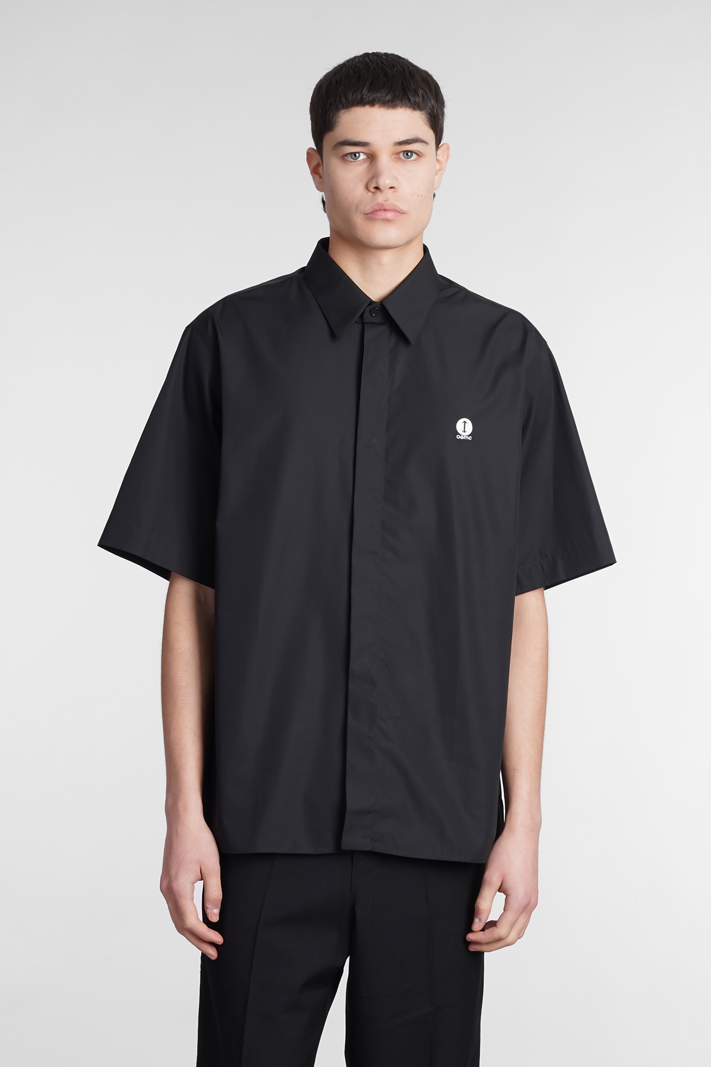 Oamc Studio Shirt In Black Cotton In Nero | ModeSens