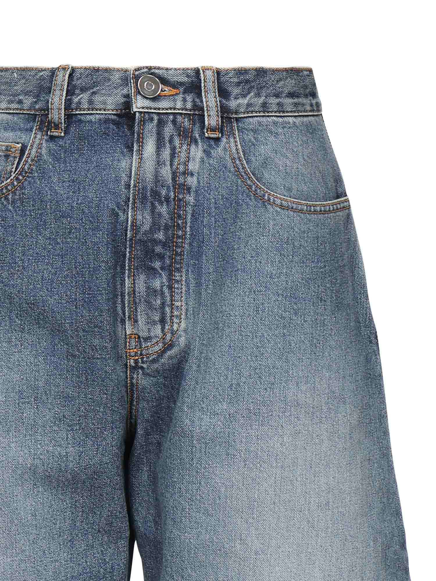 Alaïa Rounded Jeans In Blue