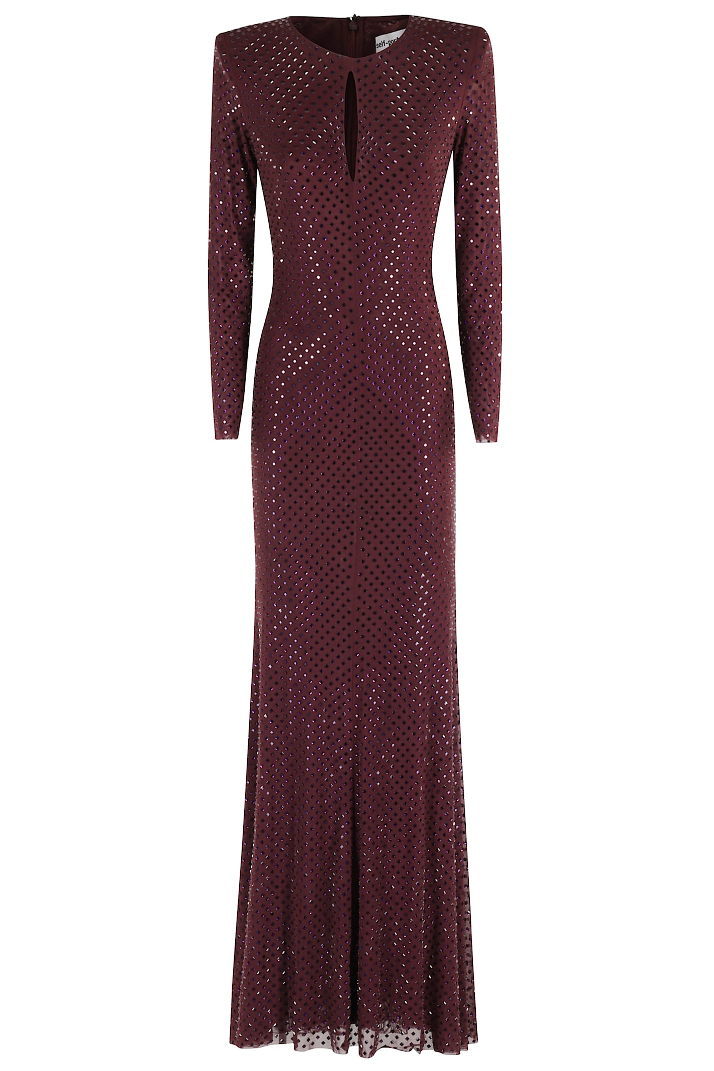 Rhinestone Keyhole Maxi Dress