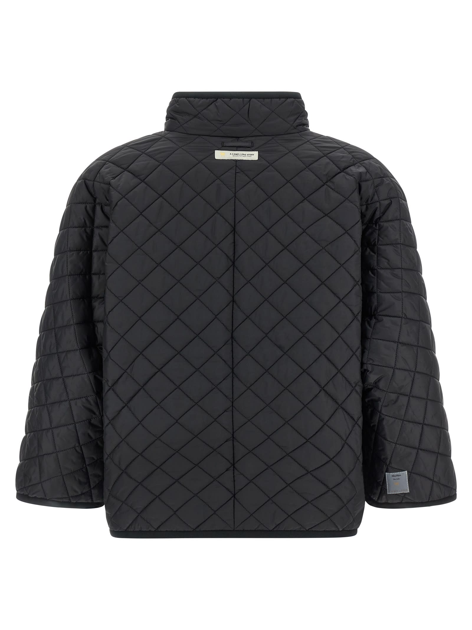 Max Mara The Cube Delfina Reversible Hood In Black