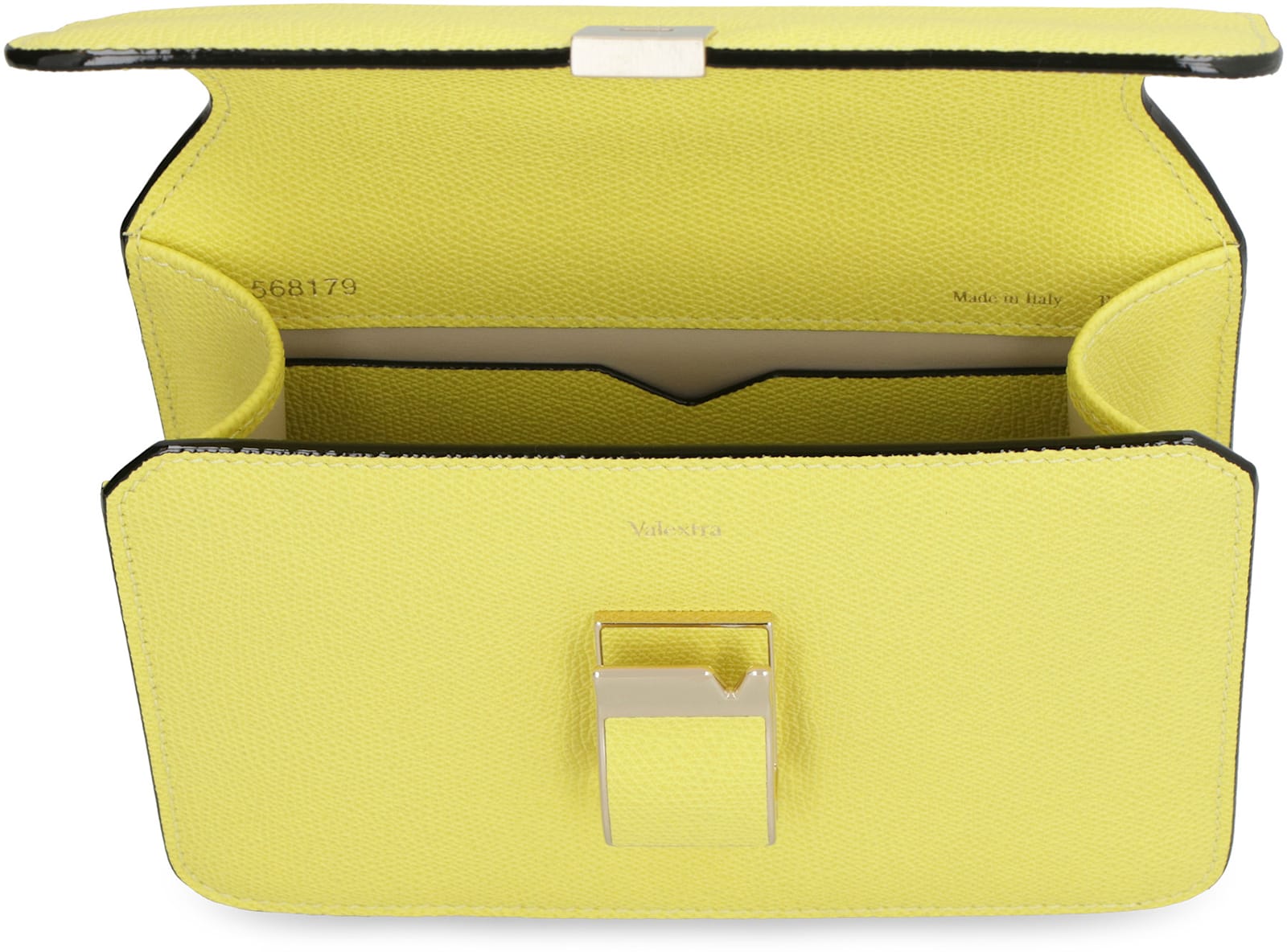 Valextra Mini Leather Crossbody Bag Nolo In Yellow