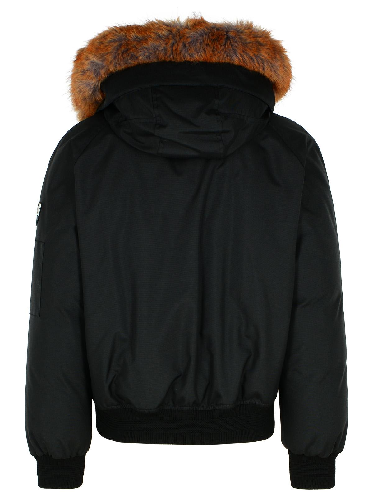 Burberry Ekd Motif Hooded Padded Jacket In Black