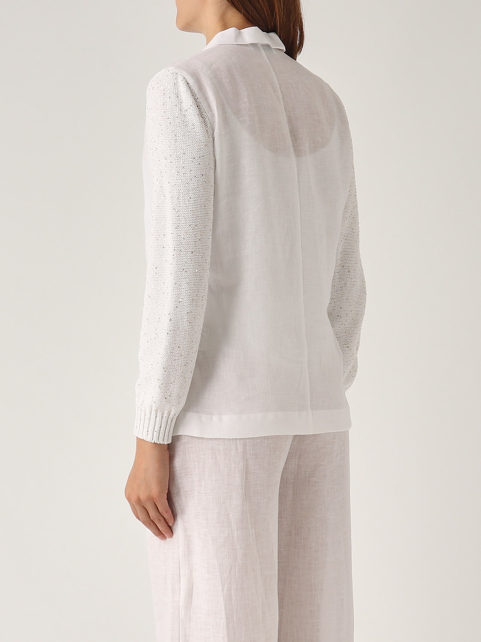 Gran Sasso Giacca In Maglia Jacket In White