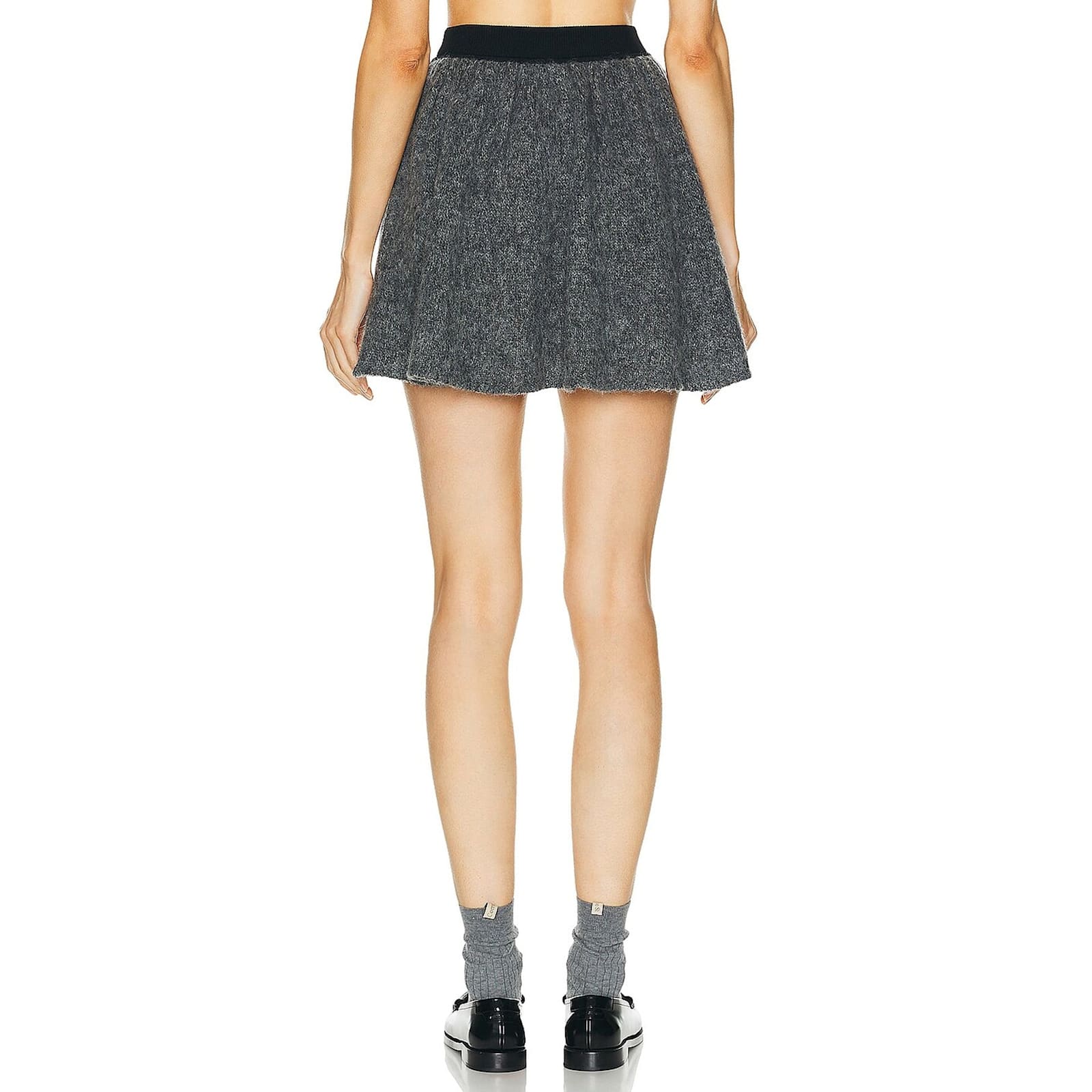 Shop Loewe Wool Mini Skirt In White