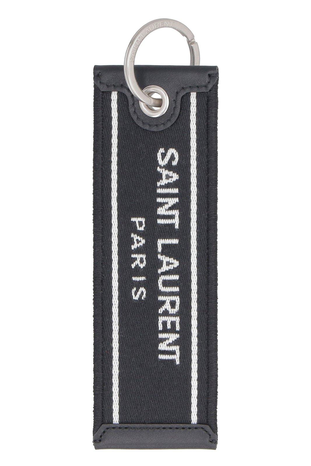 Saint Laurent Nastro Logo Detailed Keyring