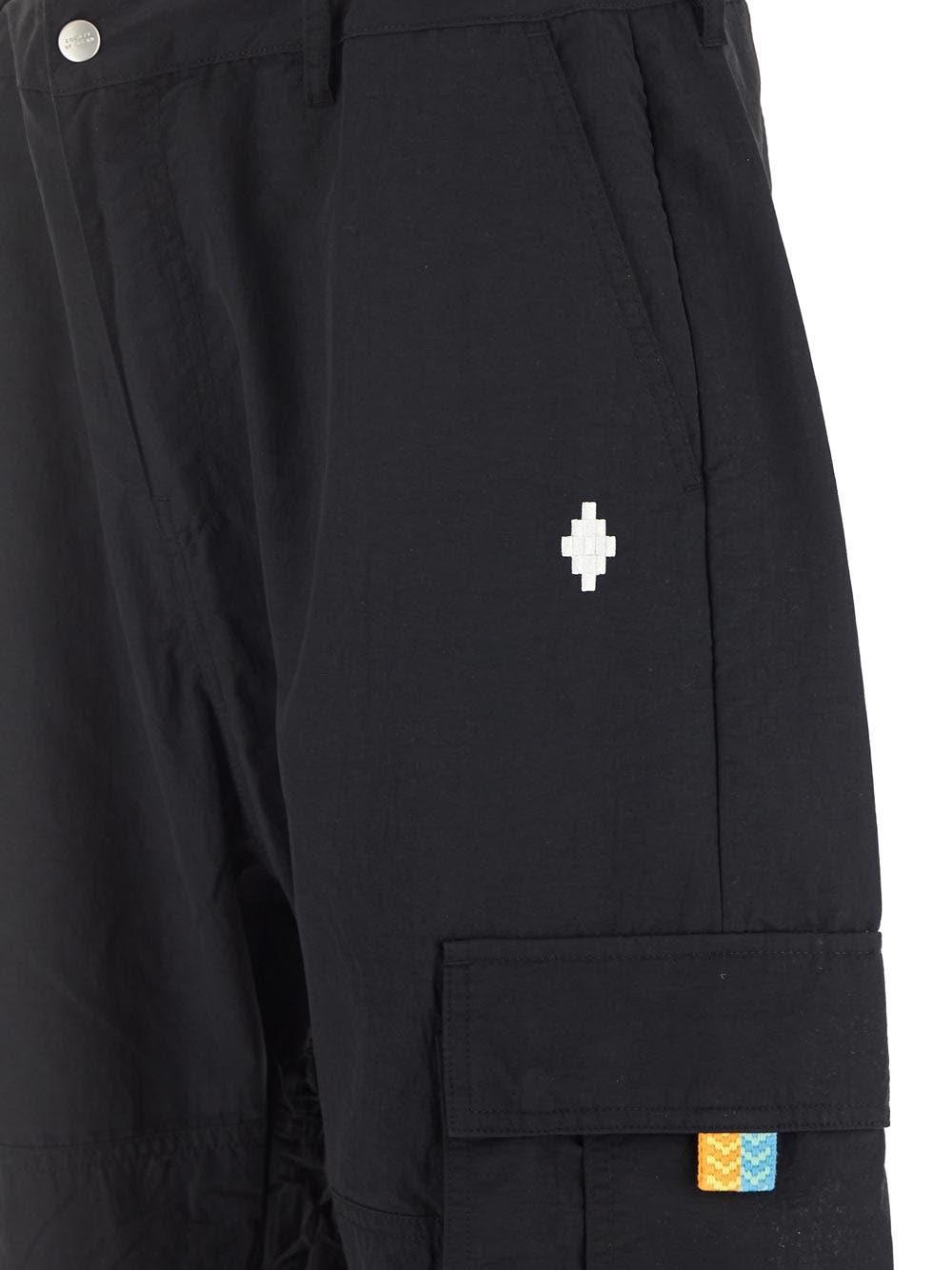 Shop Marcelo Burlon County Of Milan Cross Nylon Cargo Pants In Black
