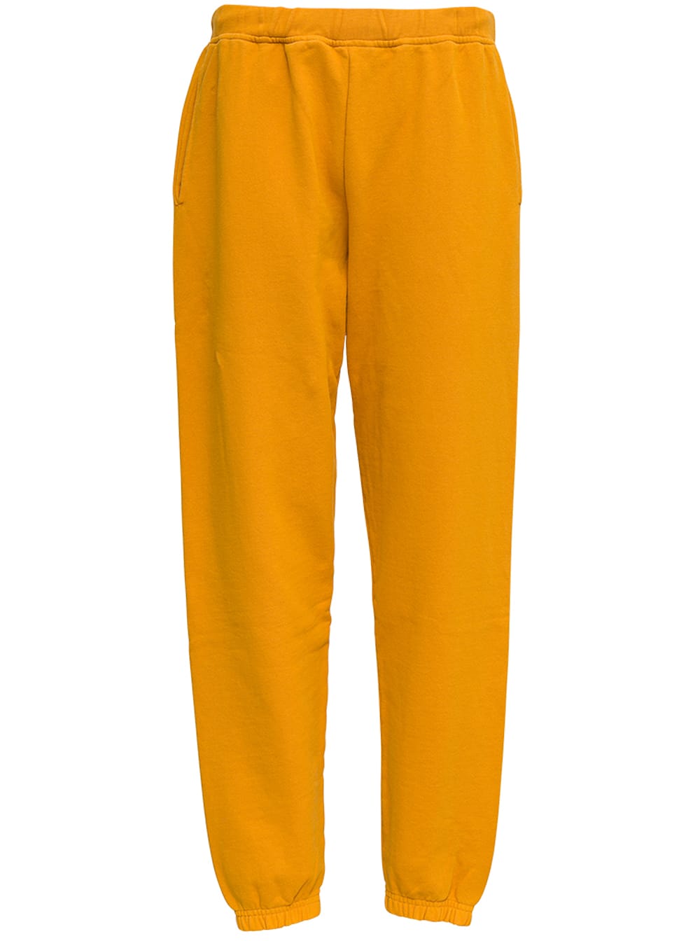 Aries Mustard Colored Jersey Jogger With Logo