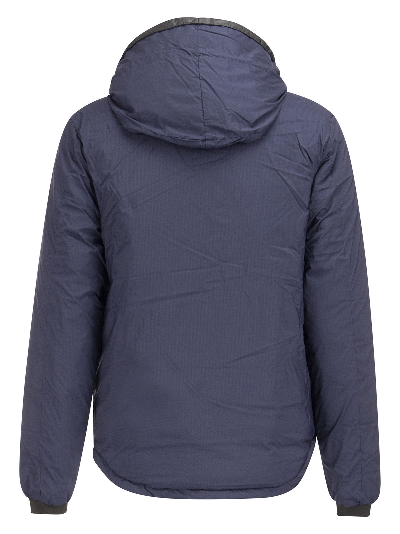 Shop Canada Goose Lodge - Hooded Down Jacket With Matt Finish In Atlantic Navy