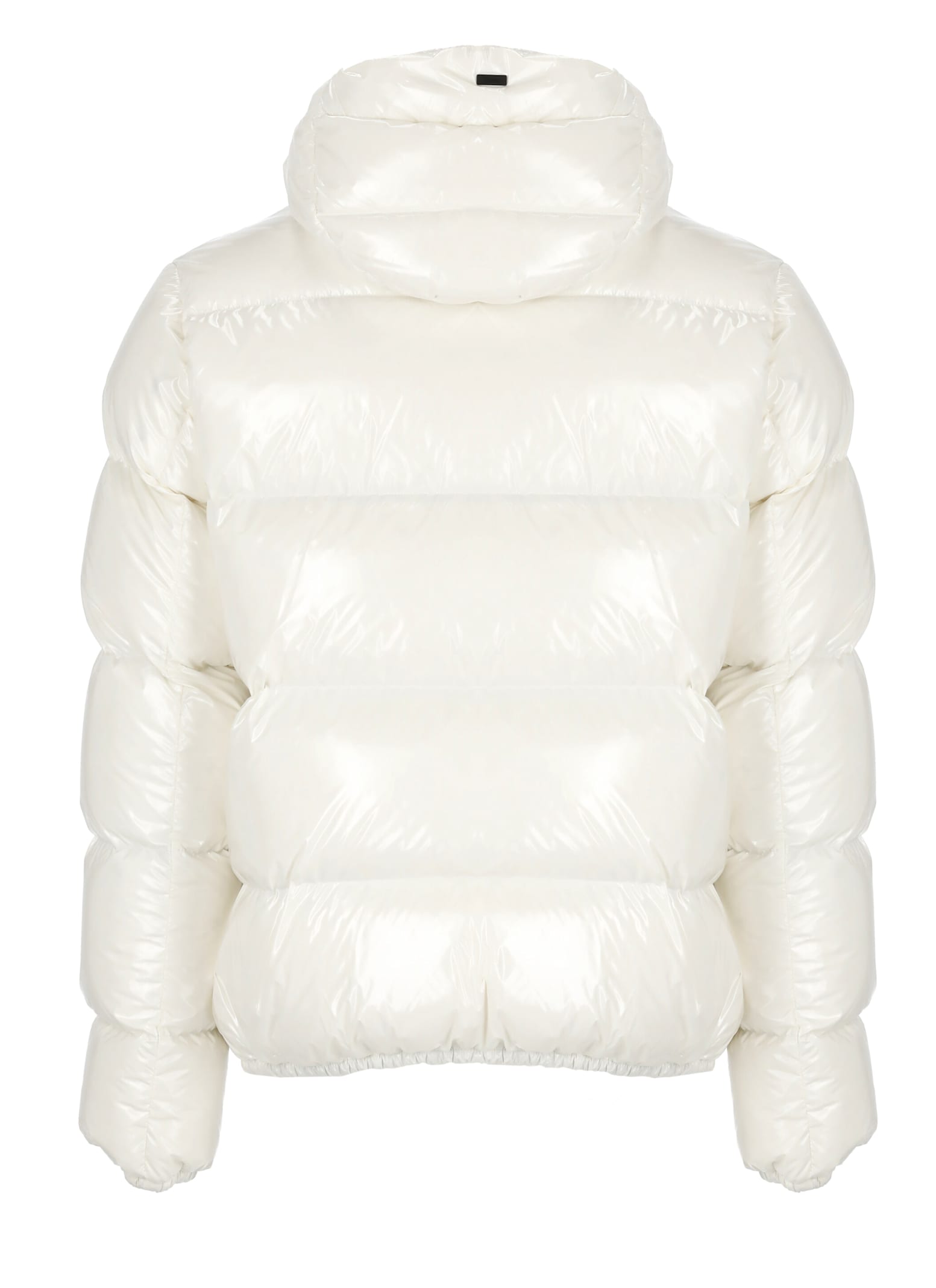 Shop Herno Down Jacket With Logo In White