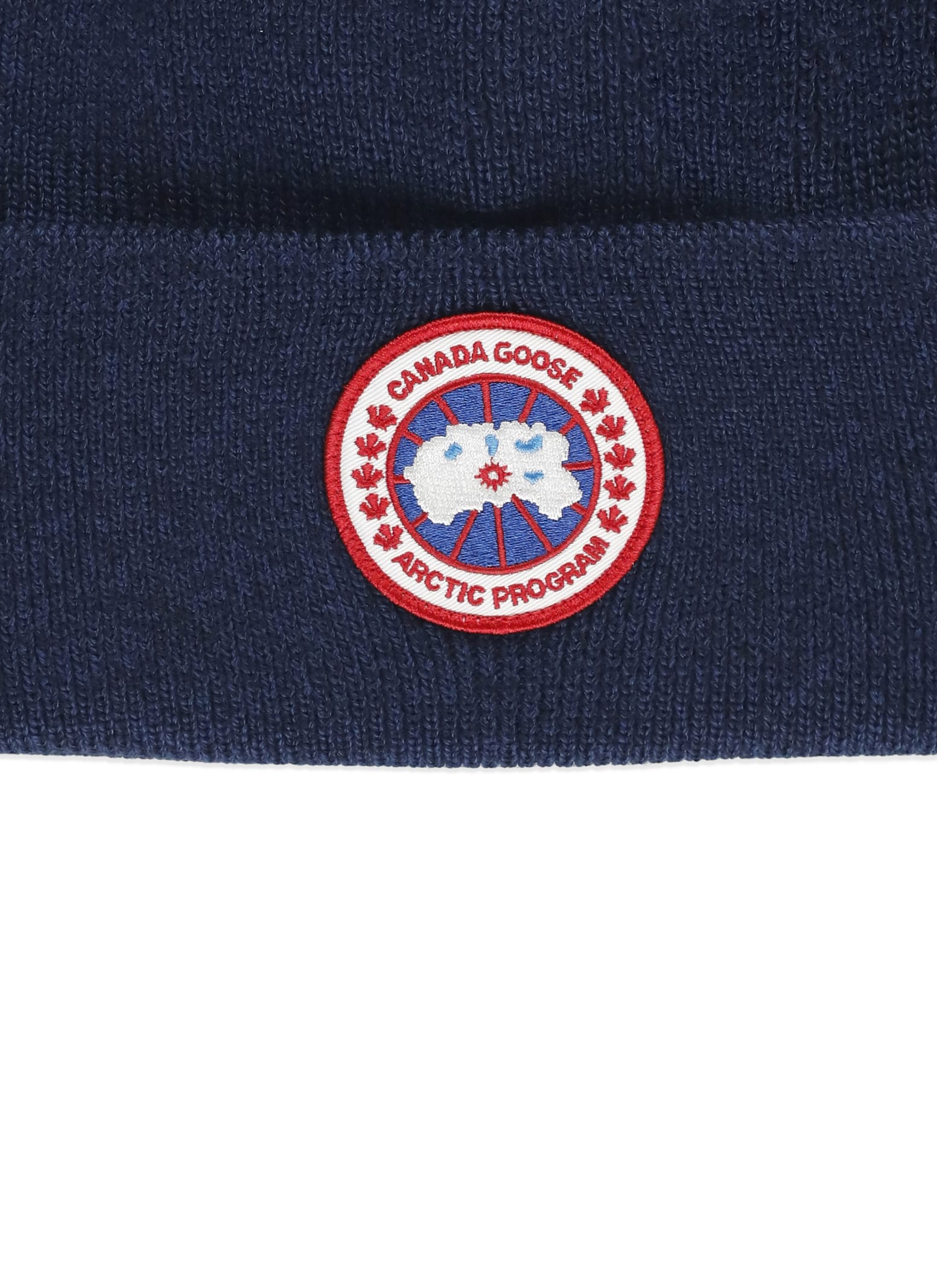 Canada Goose Arctic Disc Wool Beanie In Blue