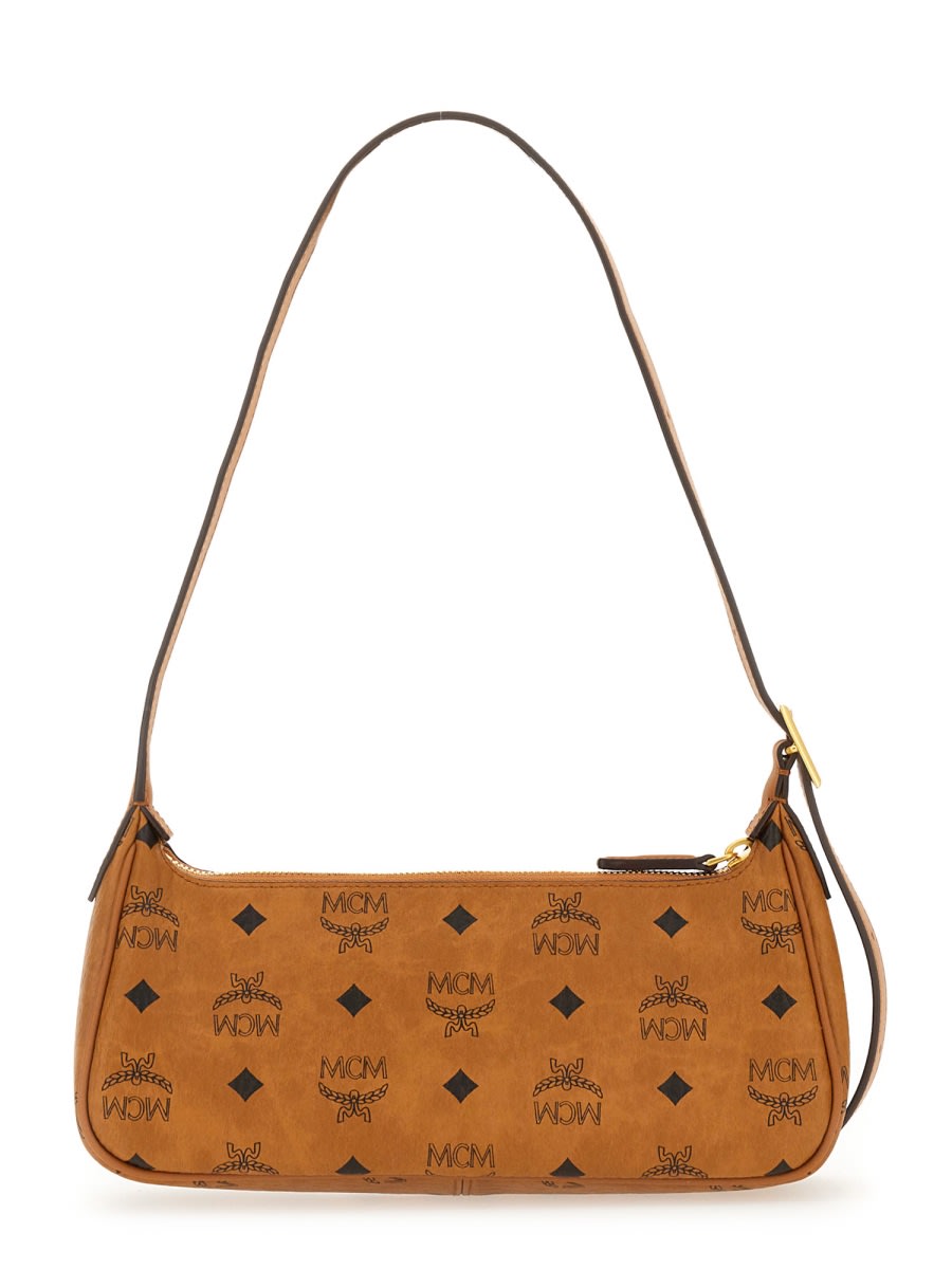 Shop Mcm Bag With Logo In Brown