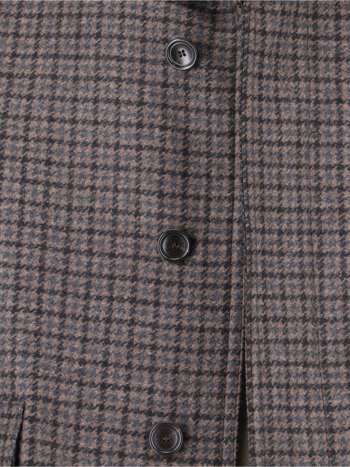 Tagliatore Houndstooth Pattern Jacket With Structured Collar And Flap Pockets In Gray