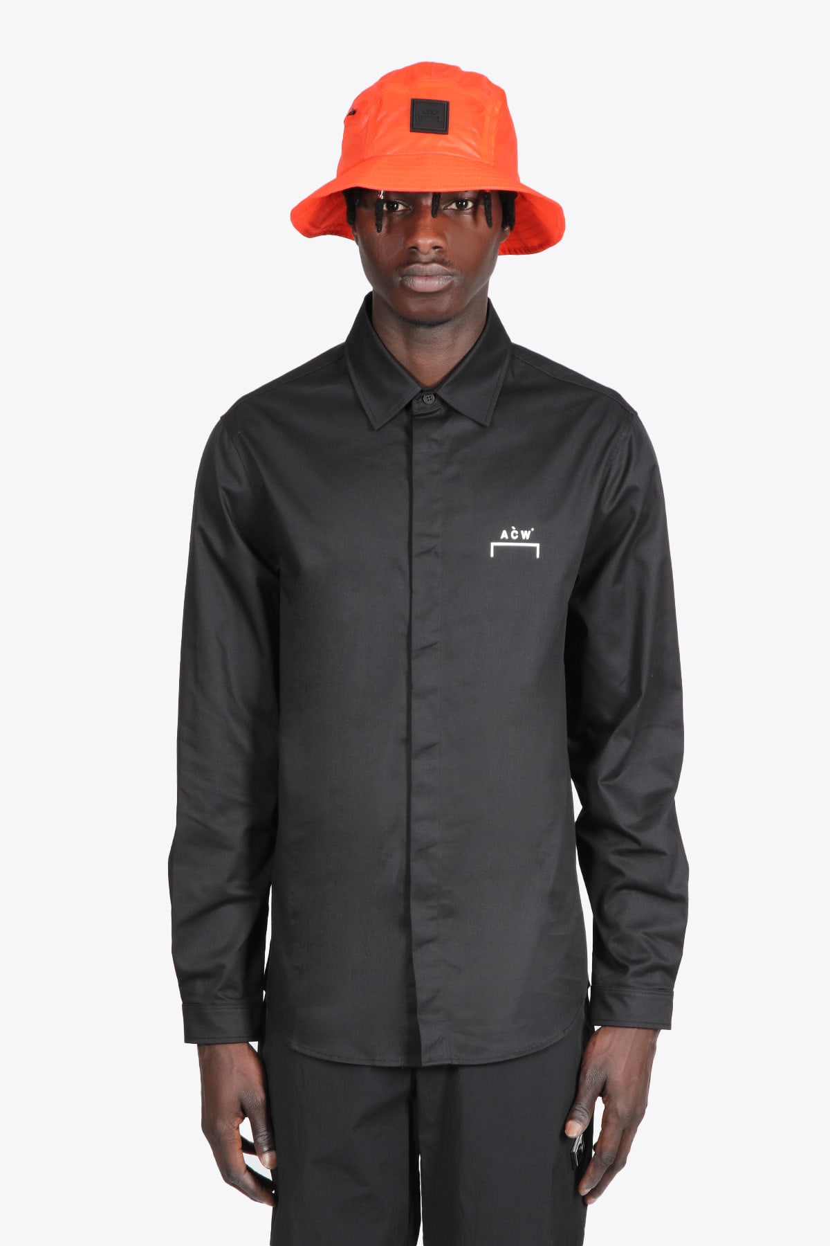 A-COLD-WALL Woven Pawson Shirt Black cotton shirt with chest logo
