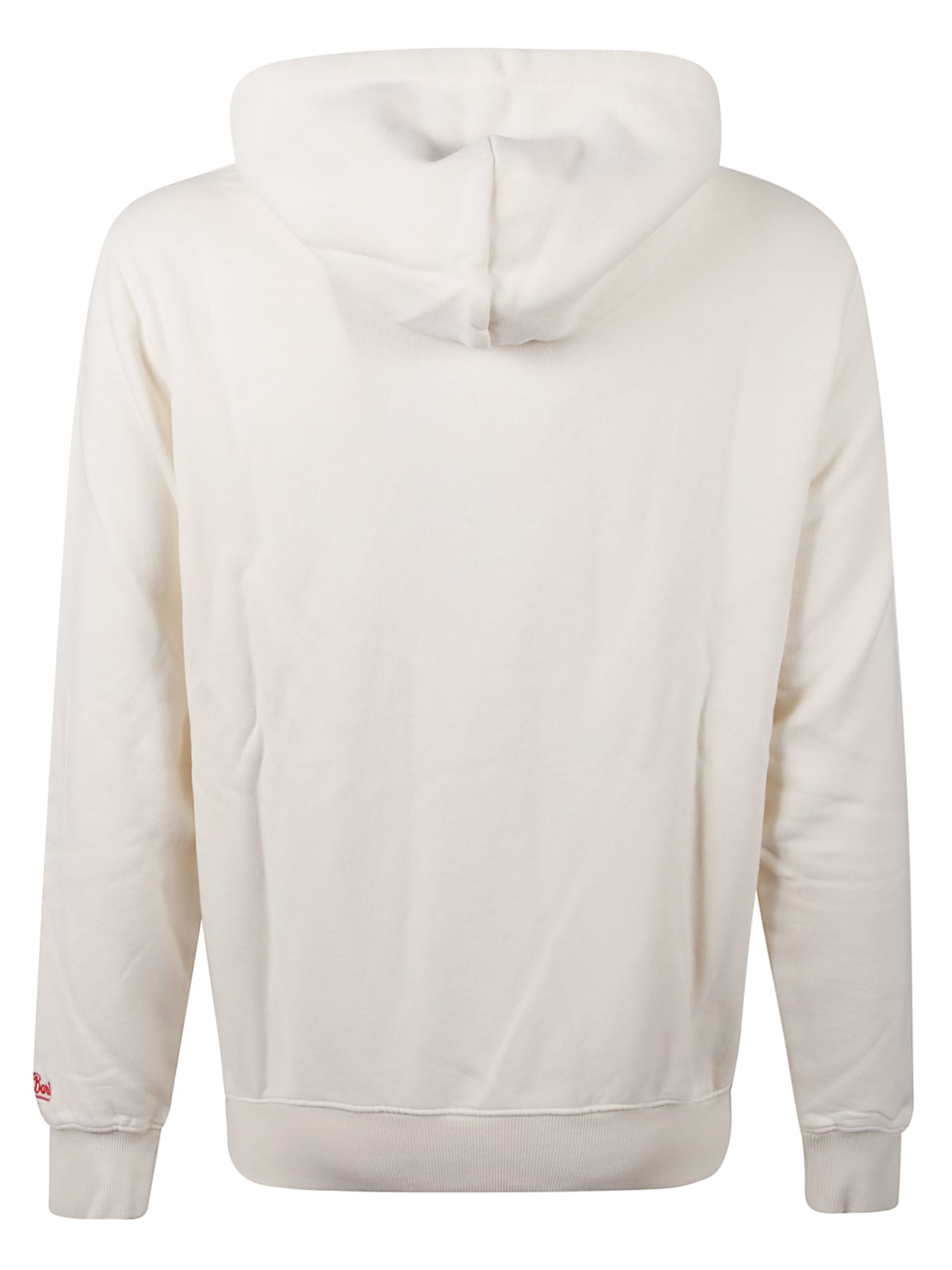 Mc2 Saint Barth Vacanze Di Natale Printed Drawstring Hoodie In White