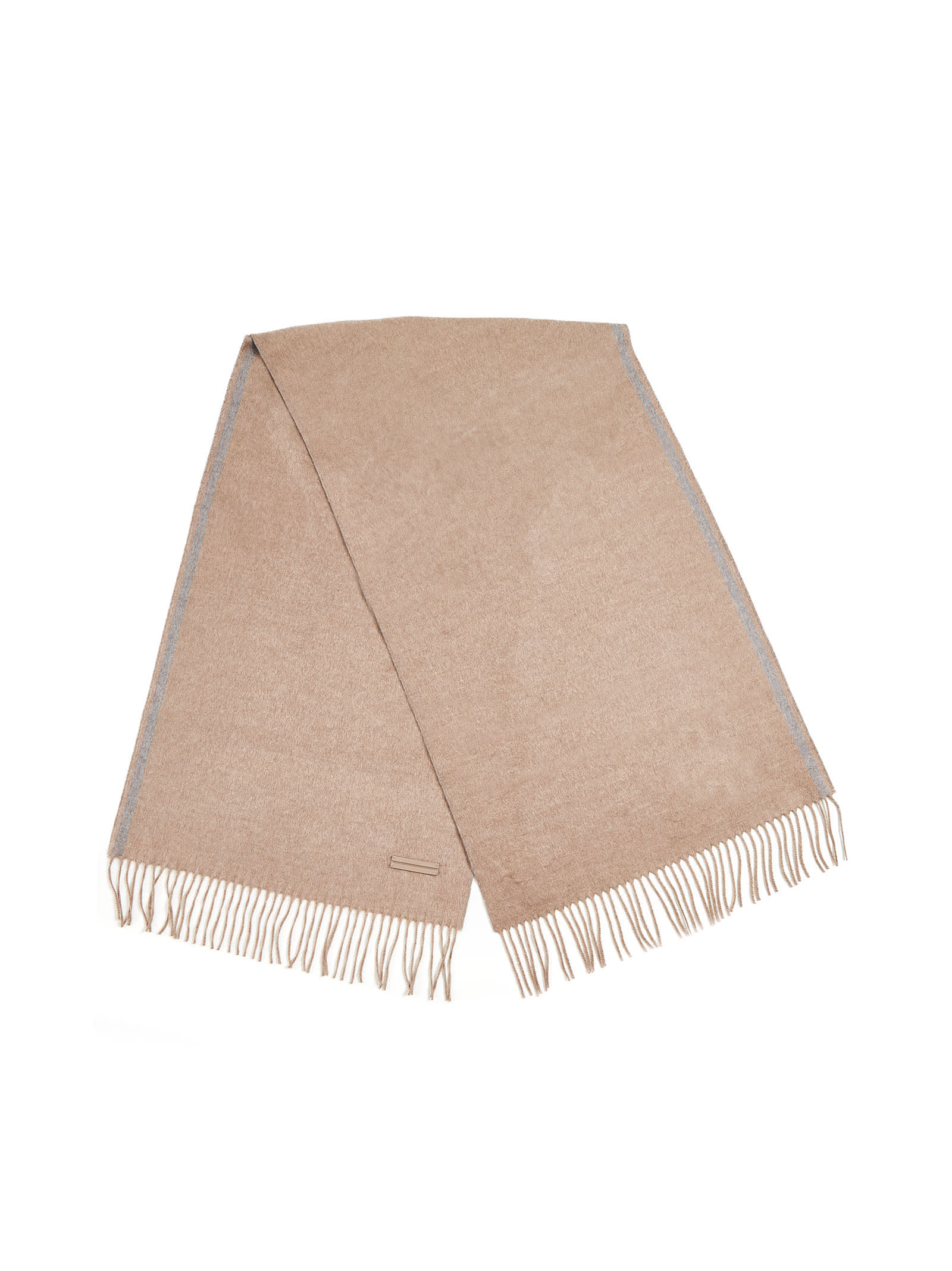 Shop Zegna Scarf In Beige Medio Unito