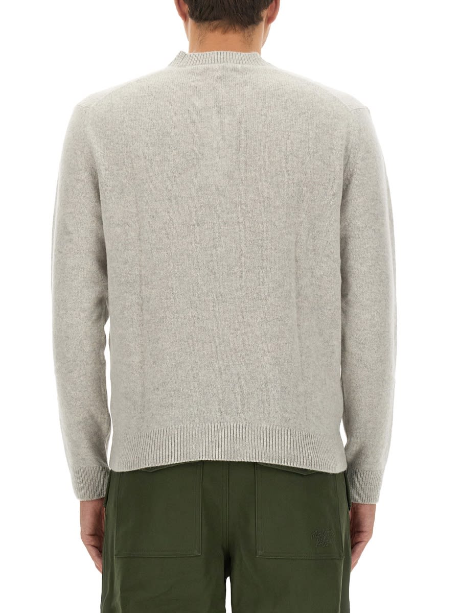 Maison Kitsuné Fox Head Patch Sweatshirt With In Grey