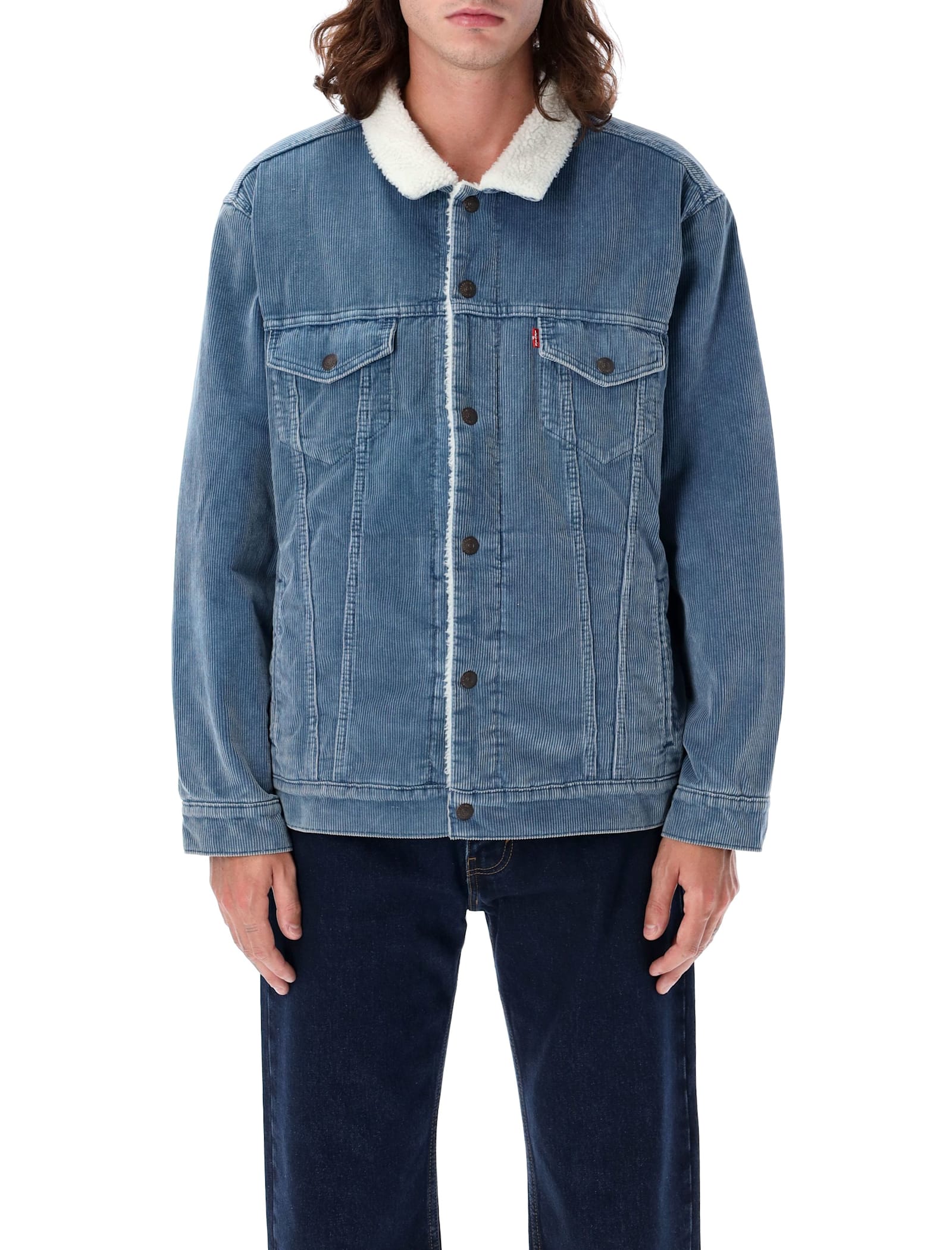 Sherpa-lined Corduroy Jacket