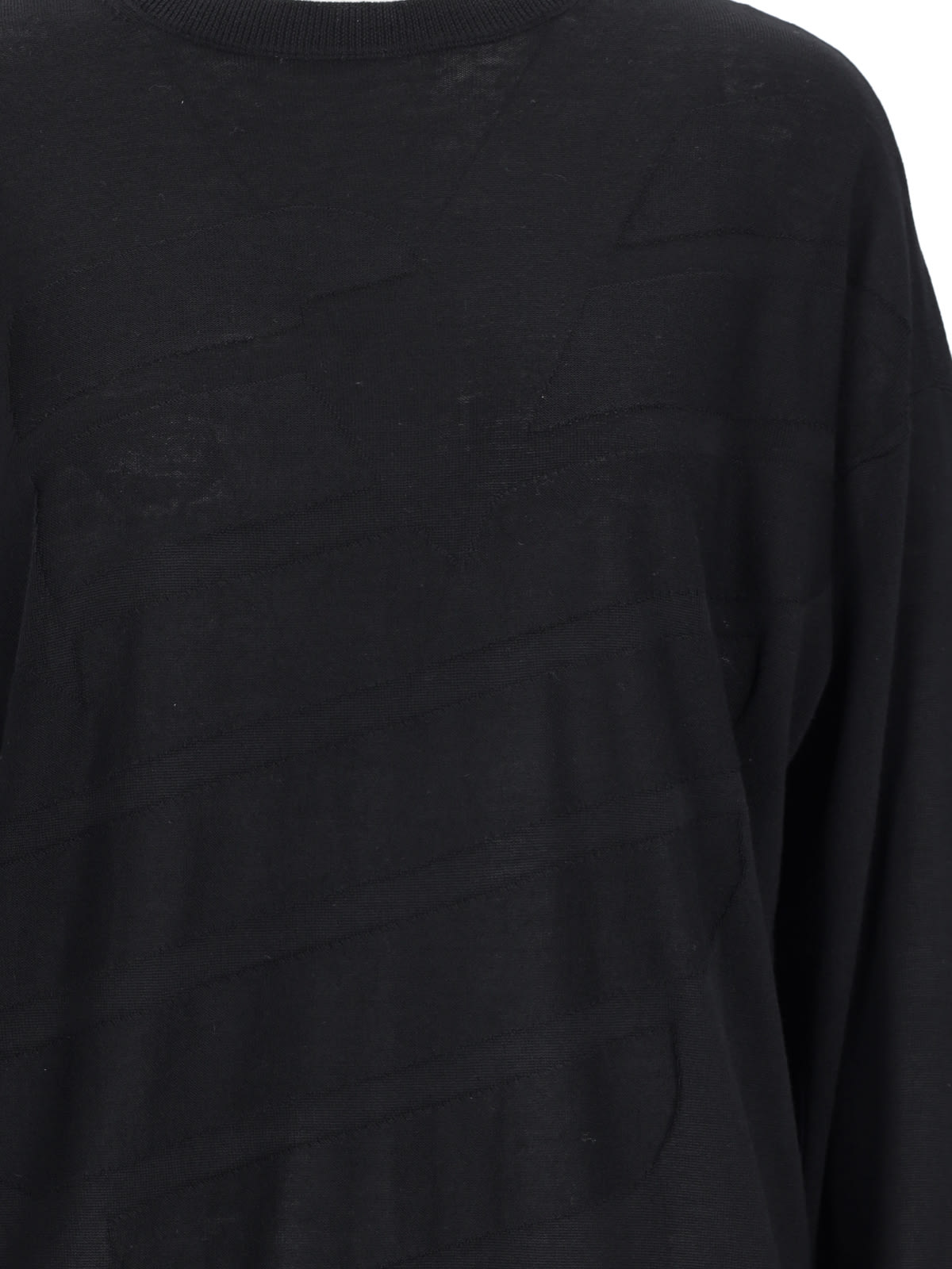 Shop Emporio Armani Crew-neck Sweater In Black