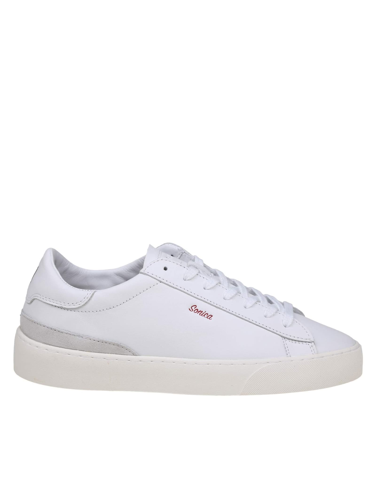 Shop Date Sonica Sneakers In White Leather And Suede