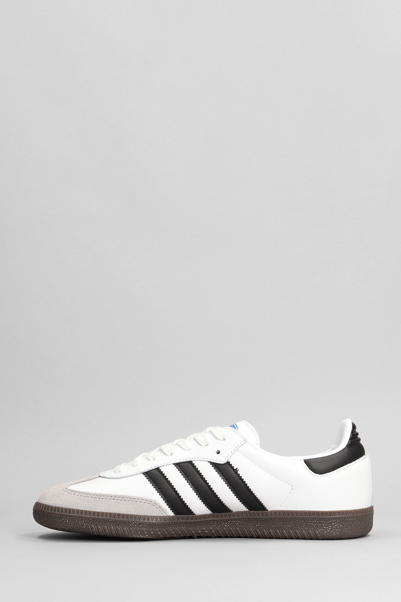 Adidas Originals Adidas Men's White Core Black Gold Me Sambae Suede And Leather Low-top Trainers In White