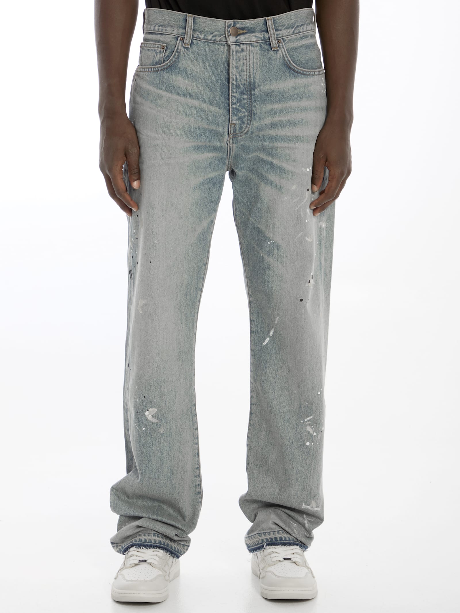 Shop Amiri Painter Straight Jeans In Blue