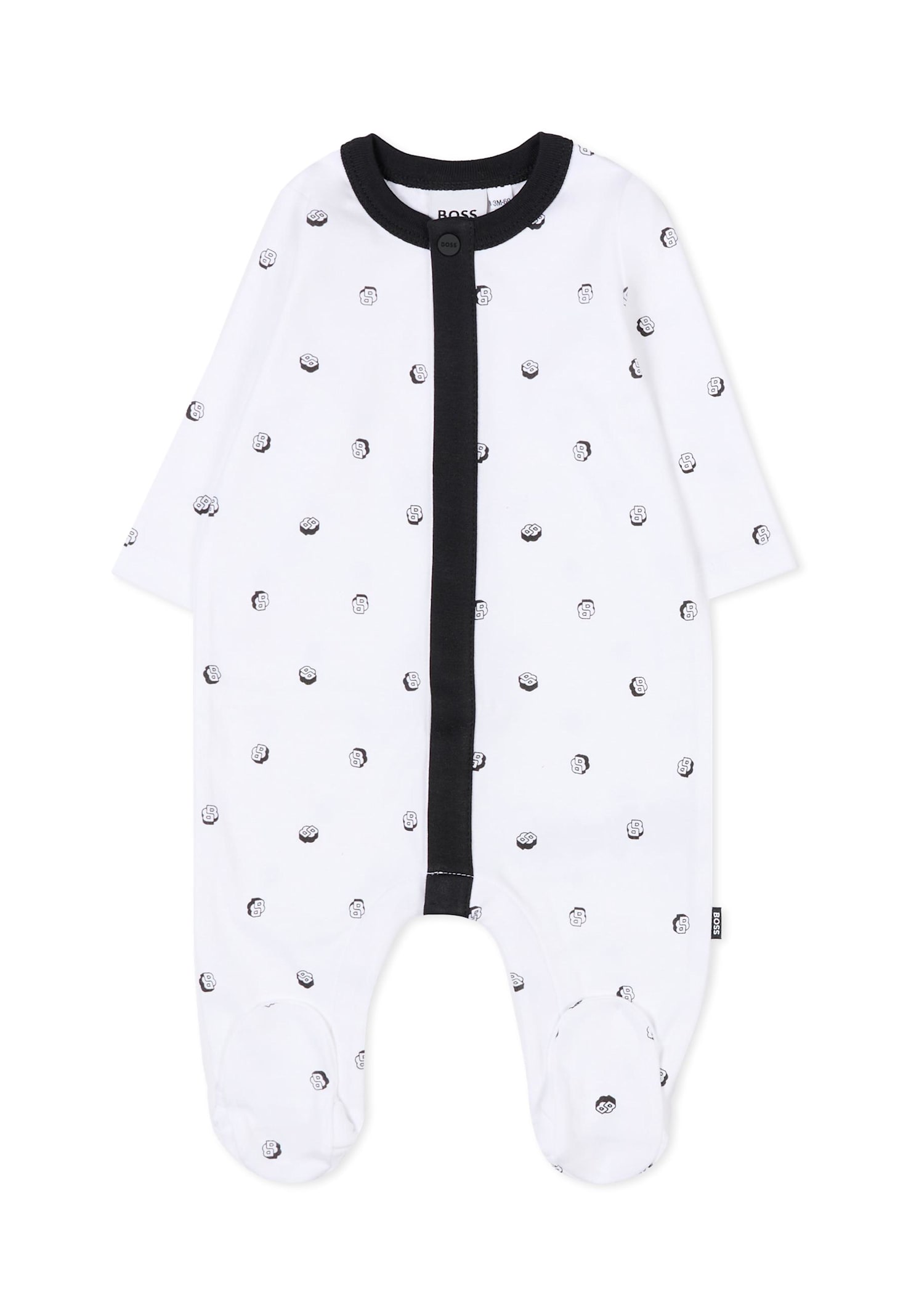 Hugo Boss White Babygrow Set For Baby Boy With Logo In White