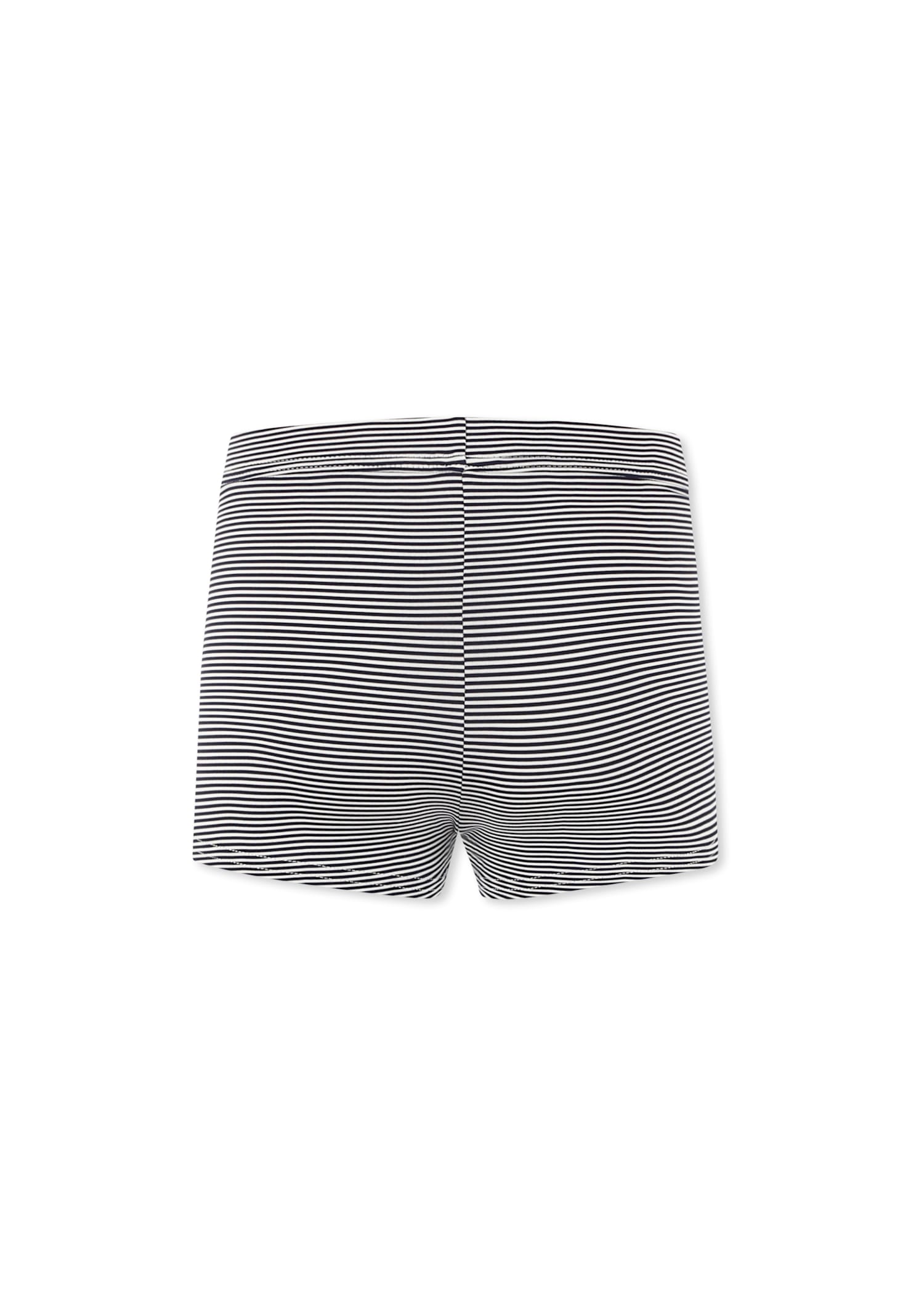 Petit Bateau Striped Swim Shorts In Blue