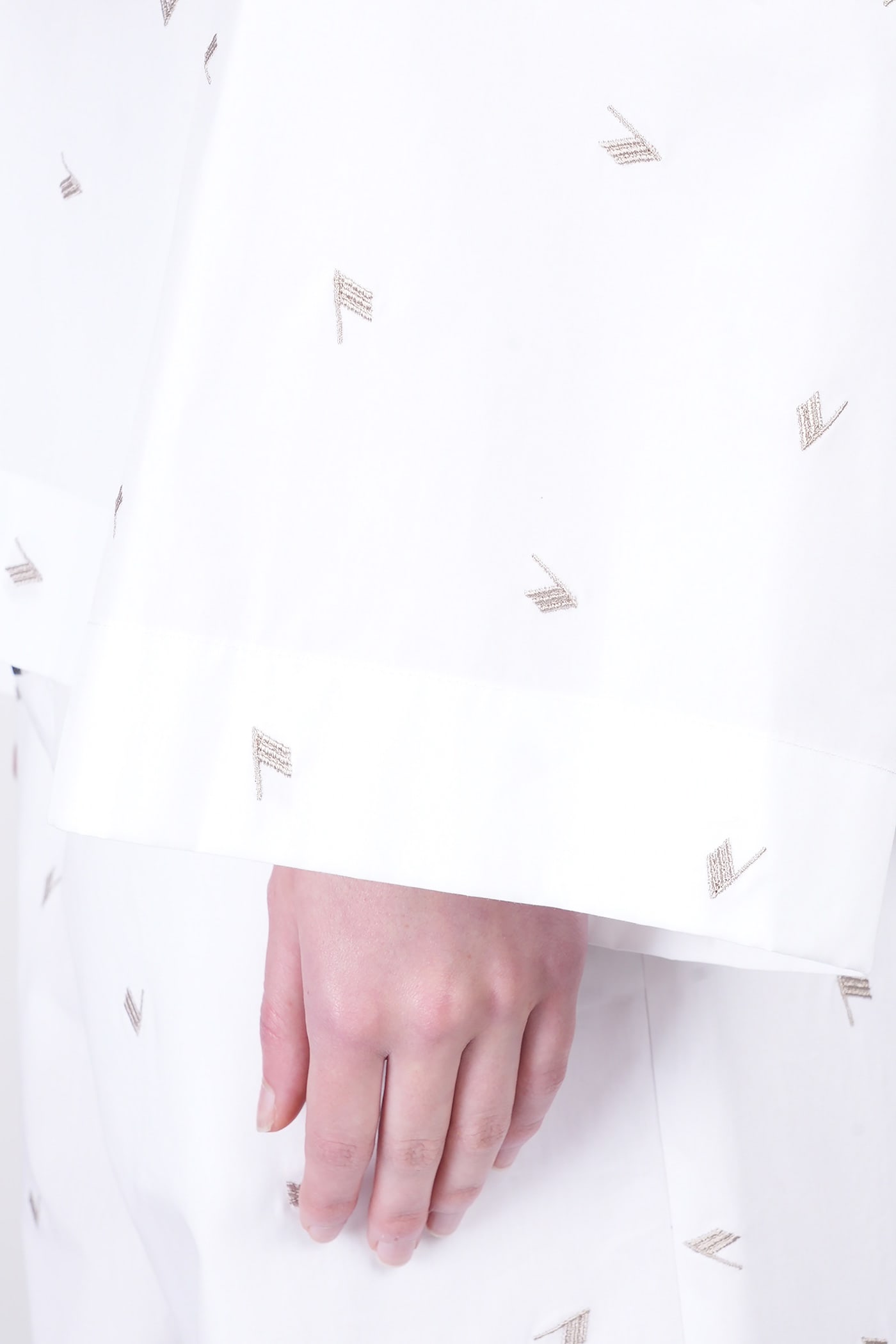 Shop Attico Blouse In White Cotton