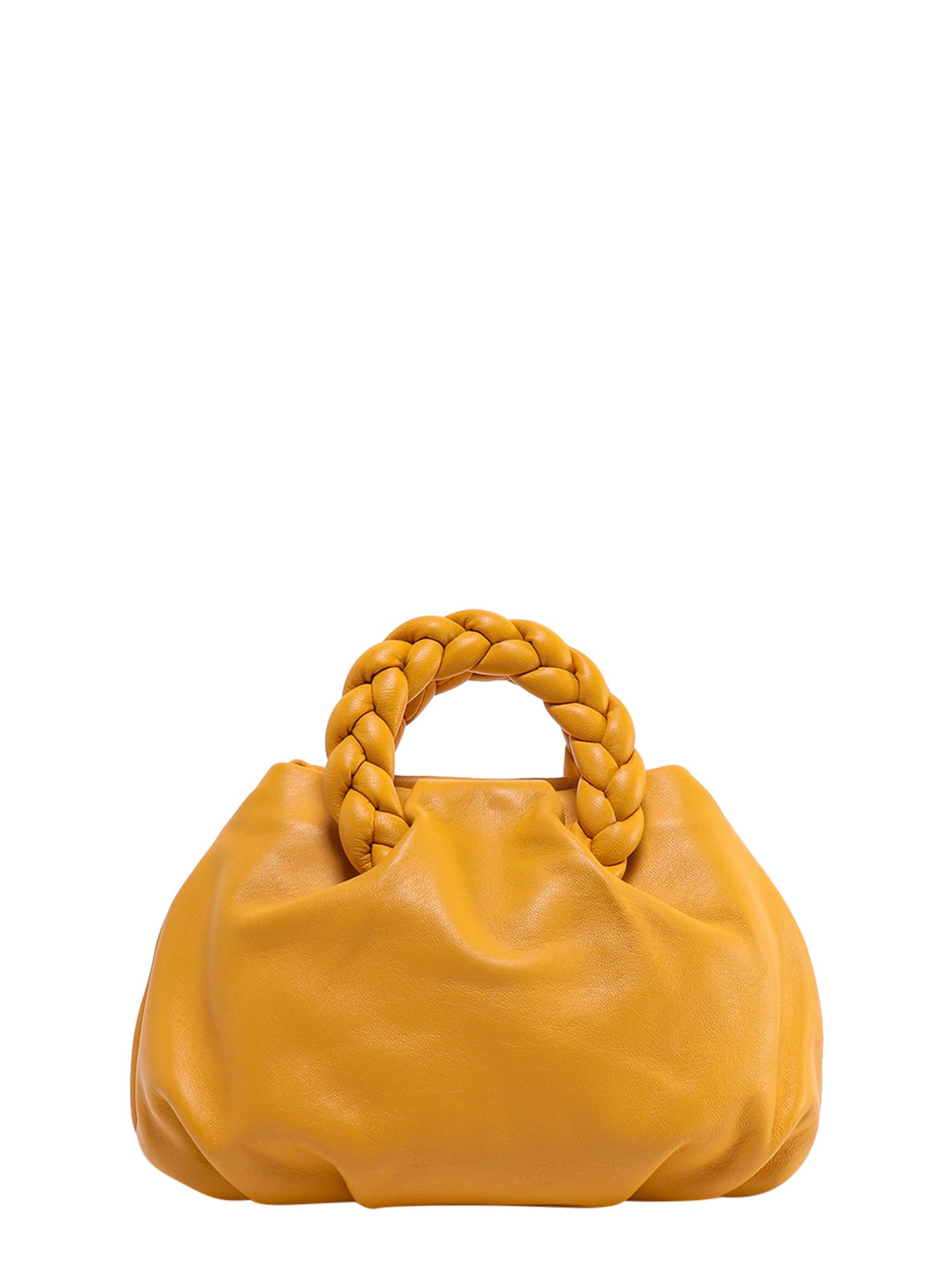 hereu bombon braided leather top handle bag
