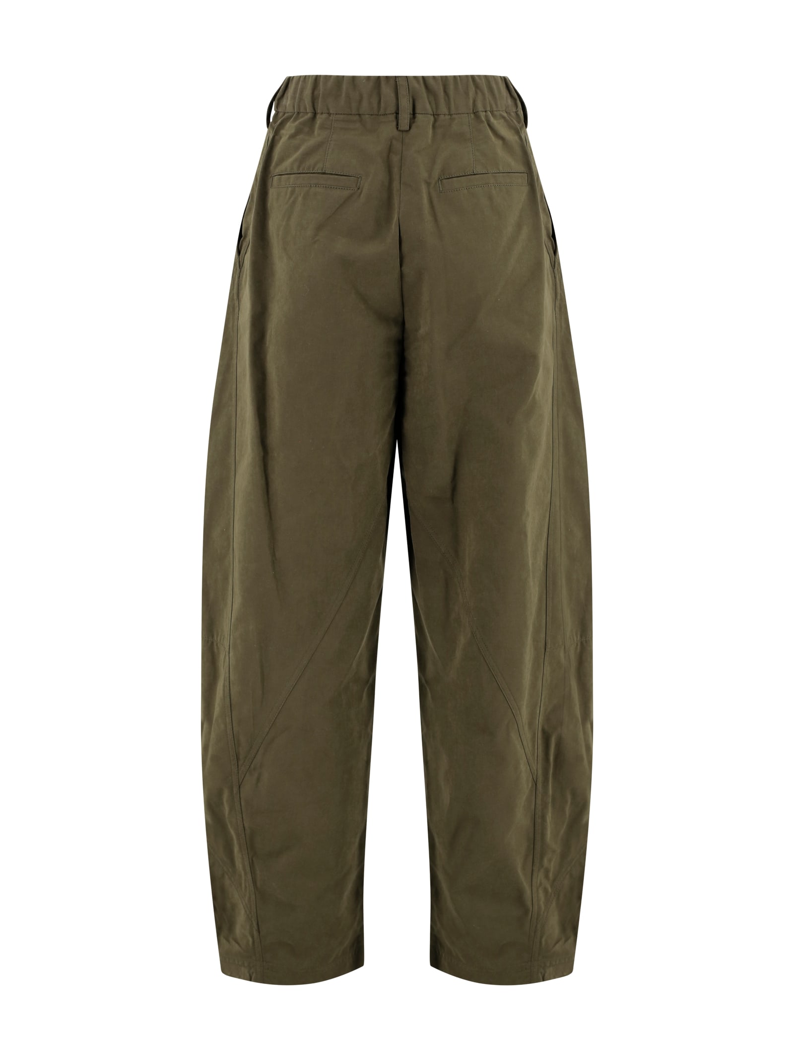 Herno Ankle Length Wide Fit Trousers In Brown