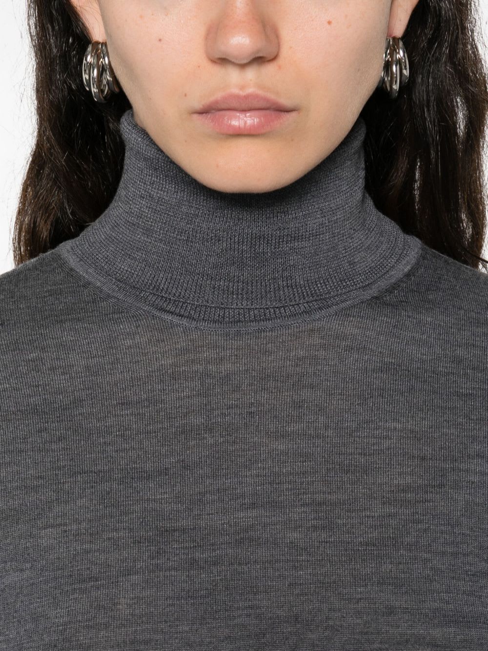 Forte Forte Wool Turtle-neck Sweater In Gray