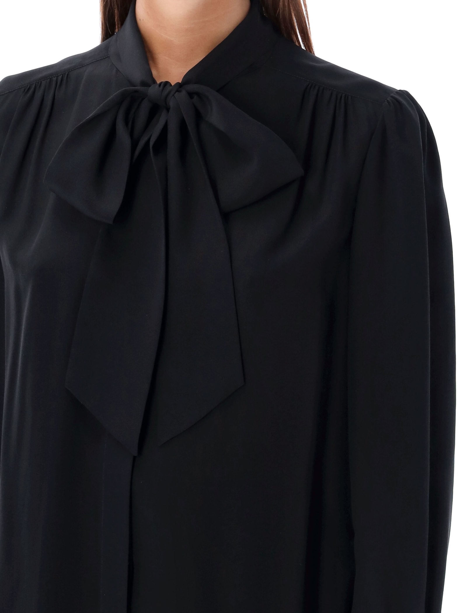 Shop Chloé Lavallier Shirt In Black