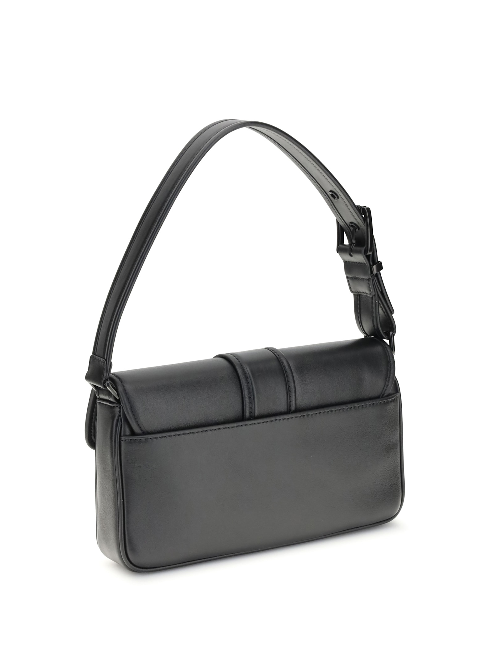 Michael Kors Shoulder Bag With Adjustable Strap And Front Pockets In Black