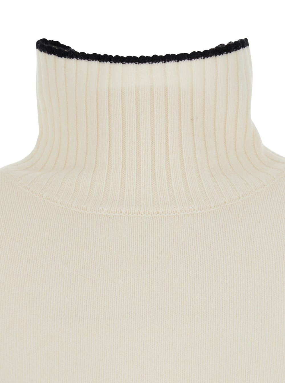 Pinko Falkland Wool And Cashmere Turtleneck Sweater In White