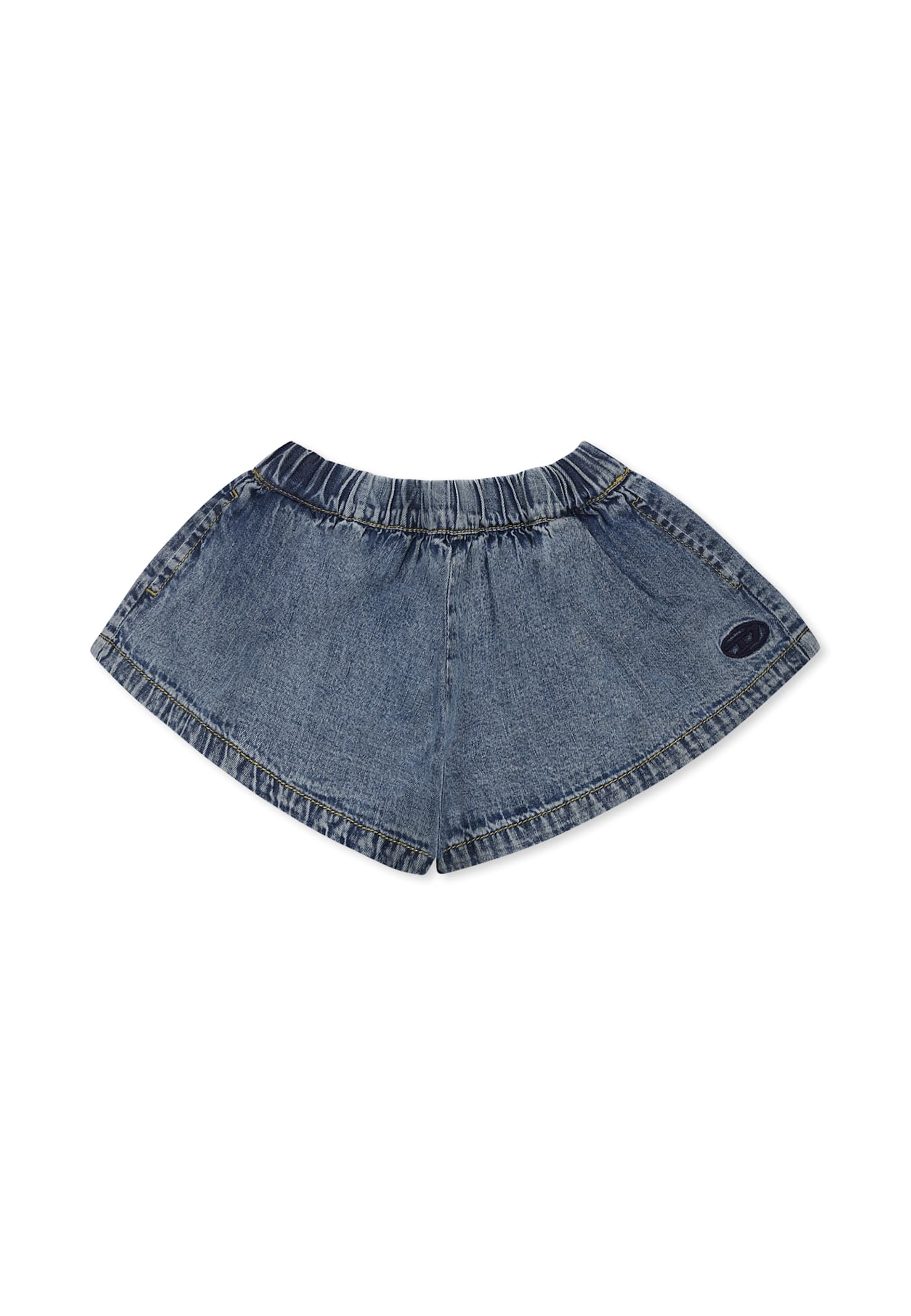 Diesel Denim Shorts For Baby Girl With Logo In Denim
