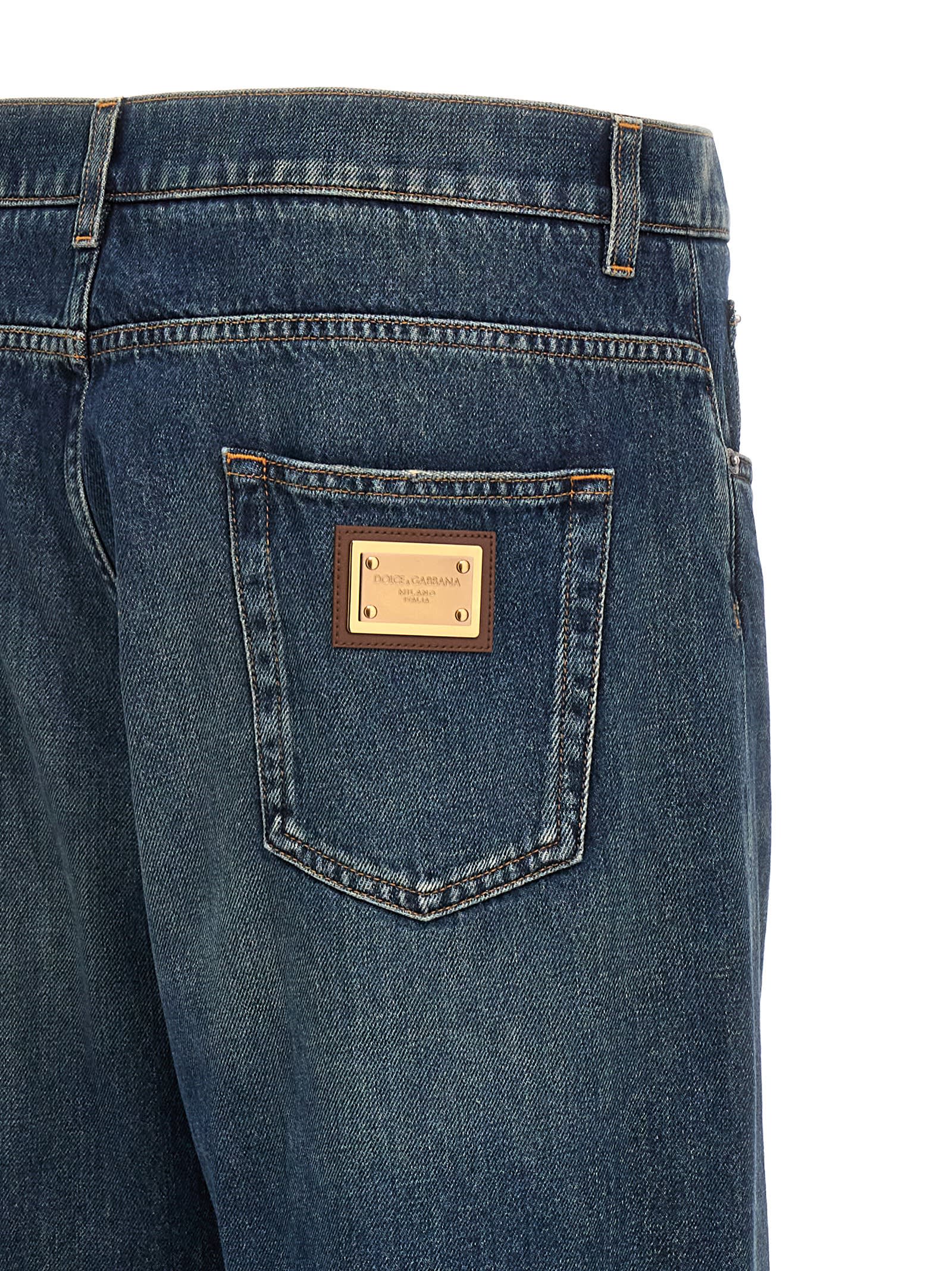 Shop Dolce & Gabbana Regular Jeans In Multicolor