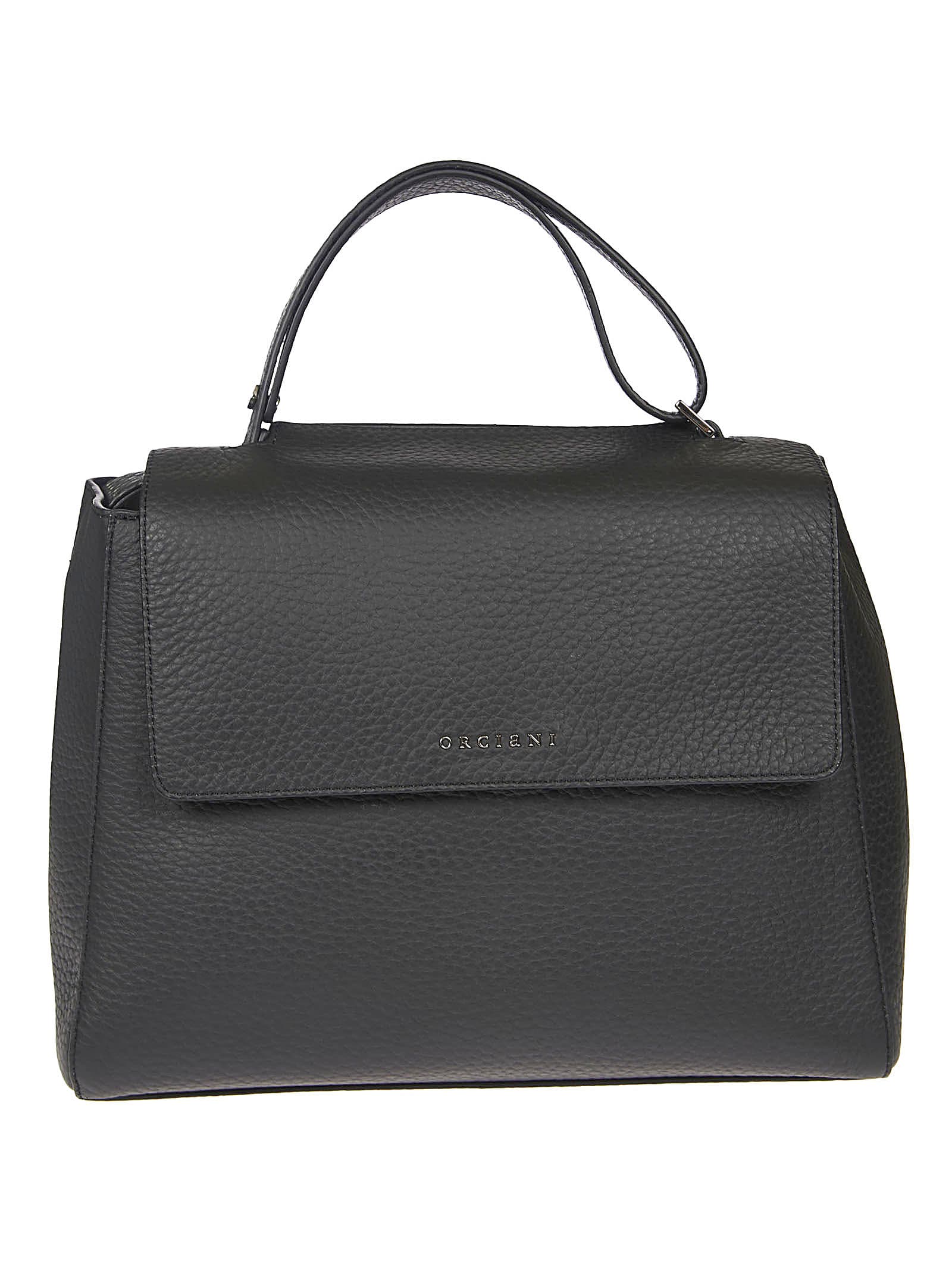 Shop Orciani Front Flap Tote In Nero