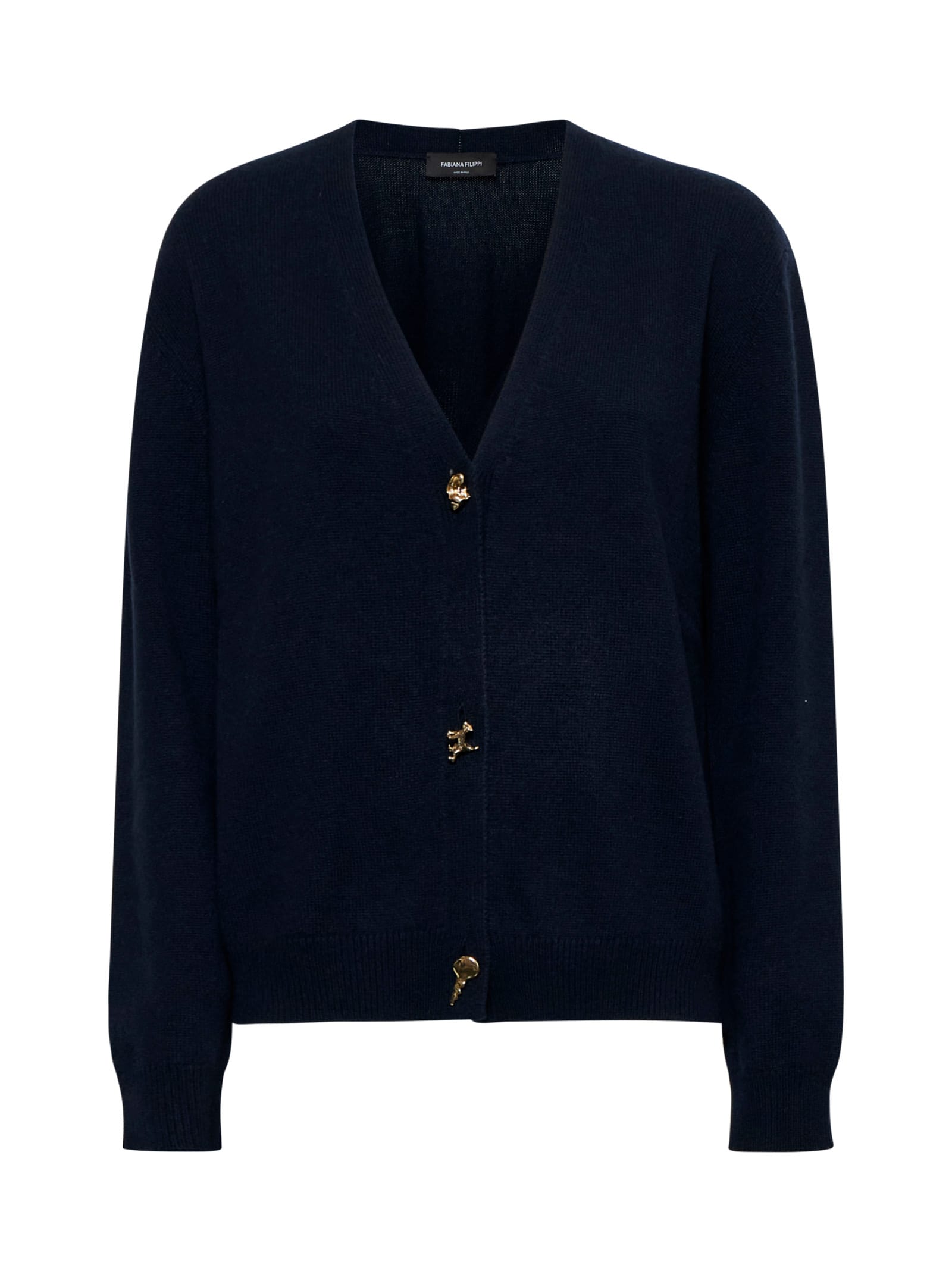 Fabiana Filippi Blue Fabula Button Cardigan In Blue