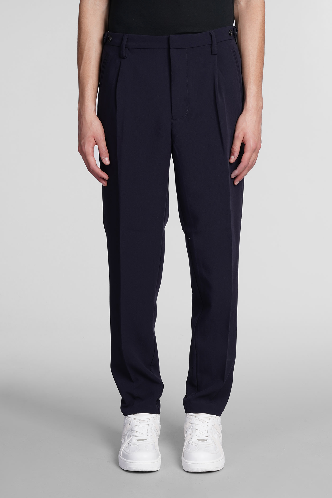Emporio Armani Pants In Blue Wool