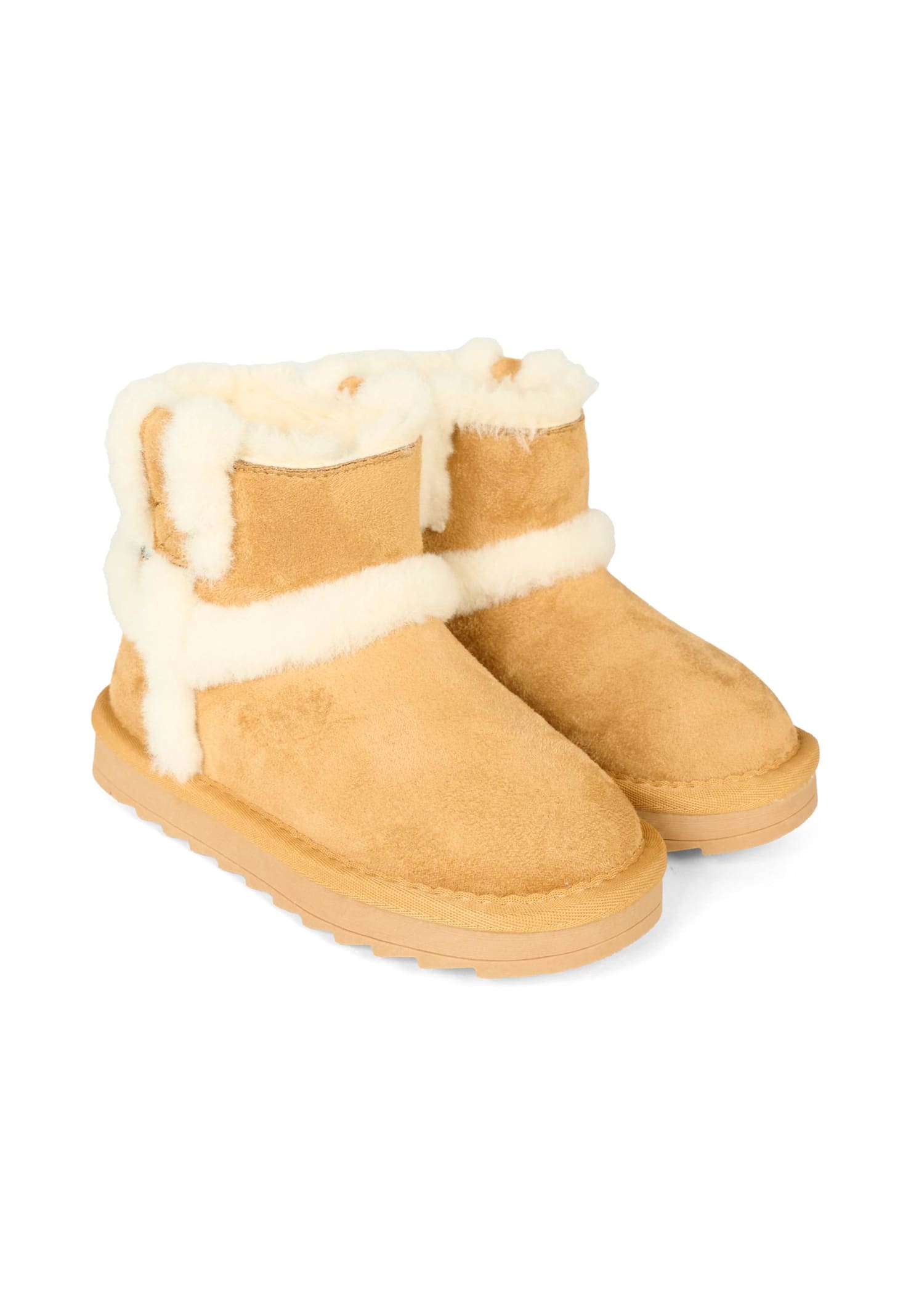 Philosophy Di Lorenzo Serafini Beige Boots For Girl With Logo In Brown