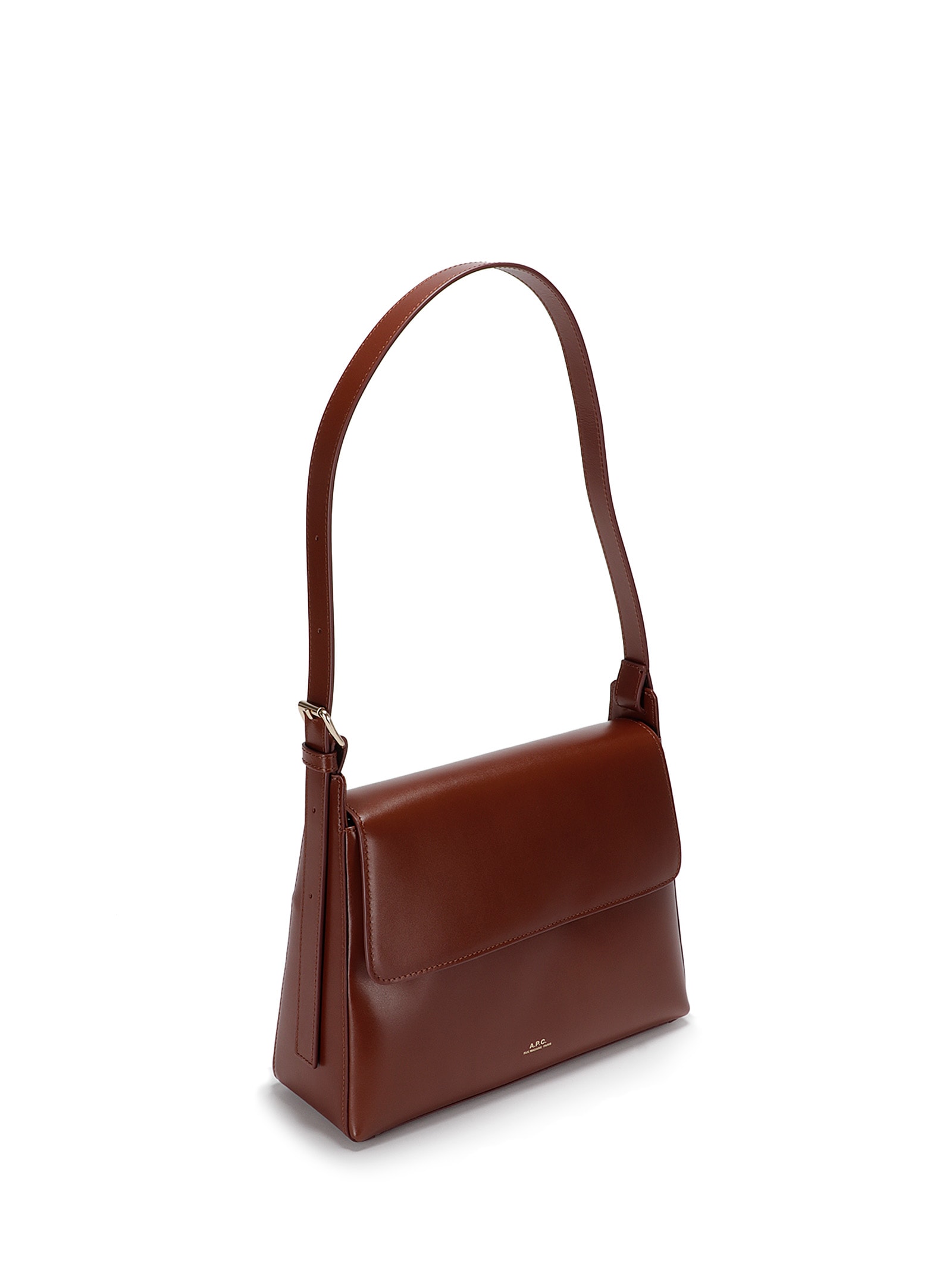 Shop Apc Sac Virginie Flap In Hazelnut