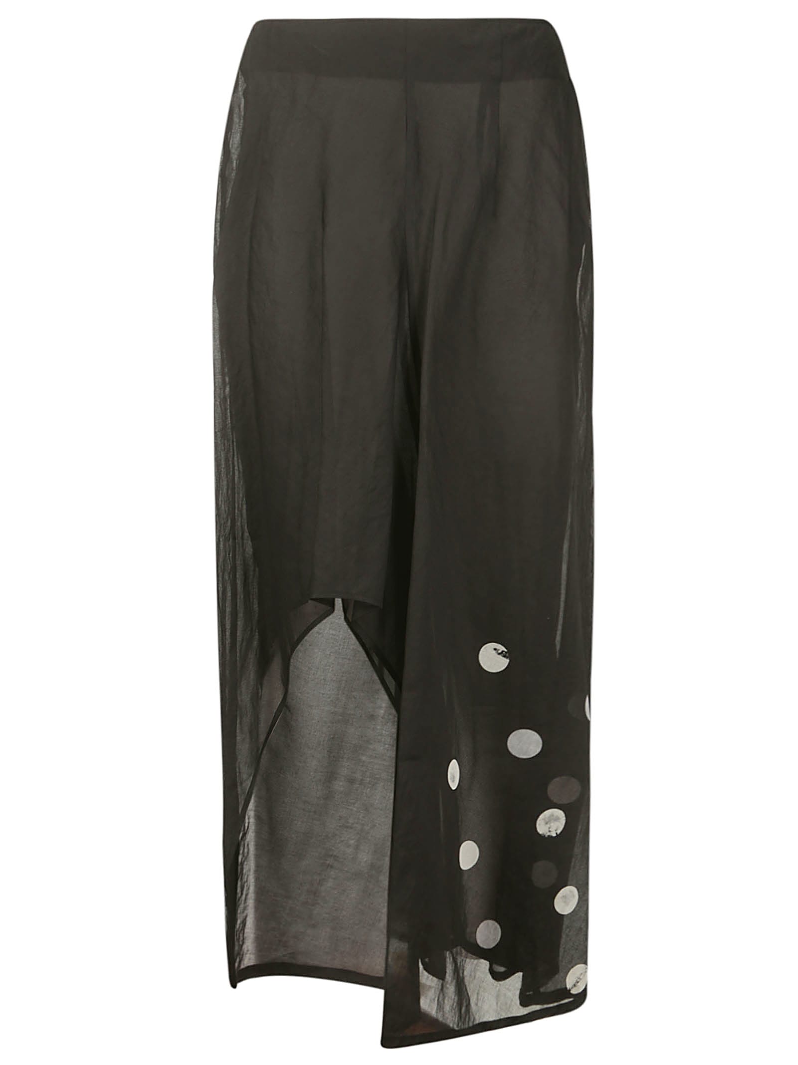 Shop Yohji Yamamoto R Round Hem Skirt In Black