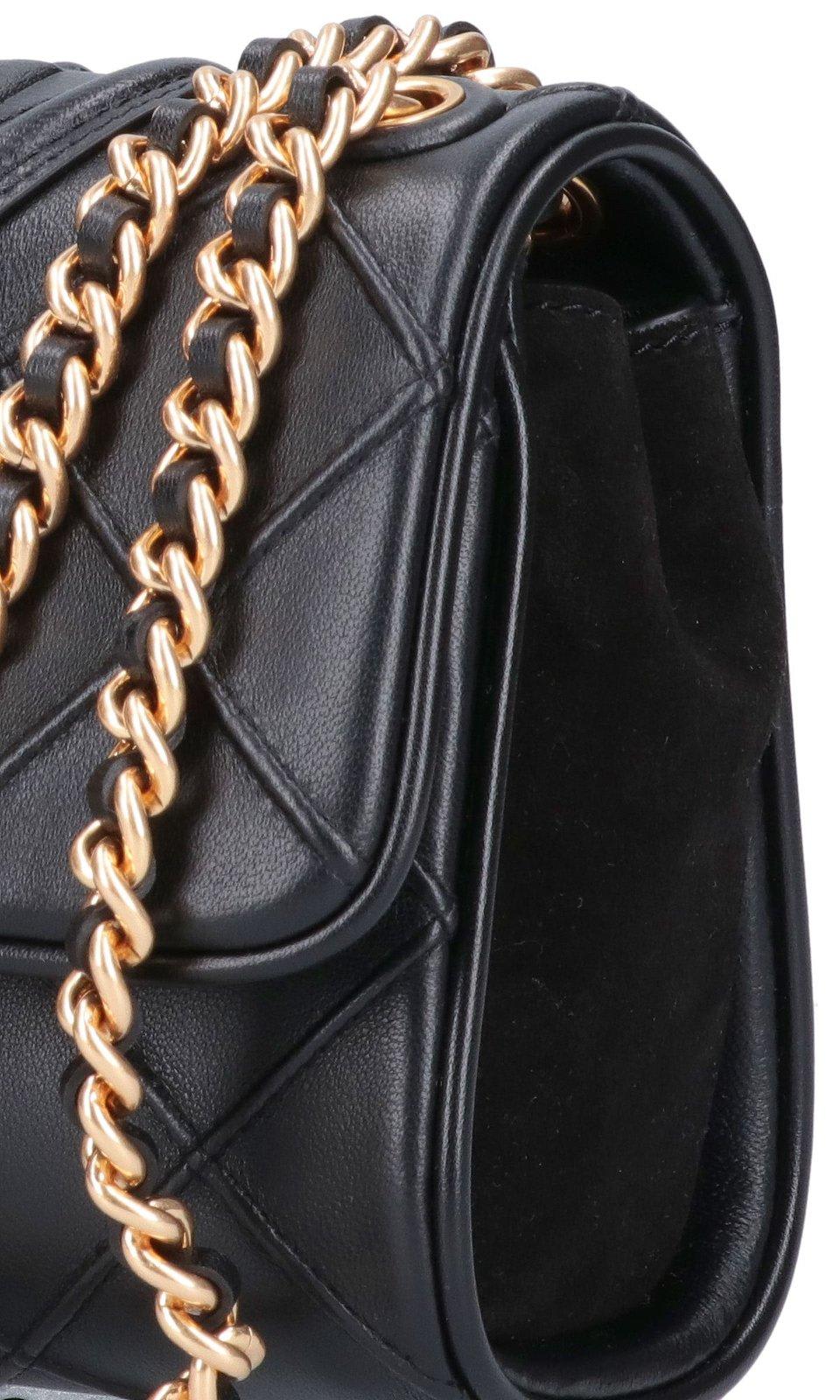 Shop Tory Burch Fleming Convertible Small Shoulder Bag In Black